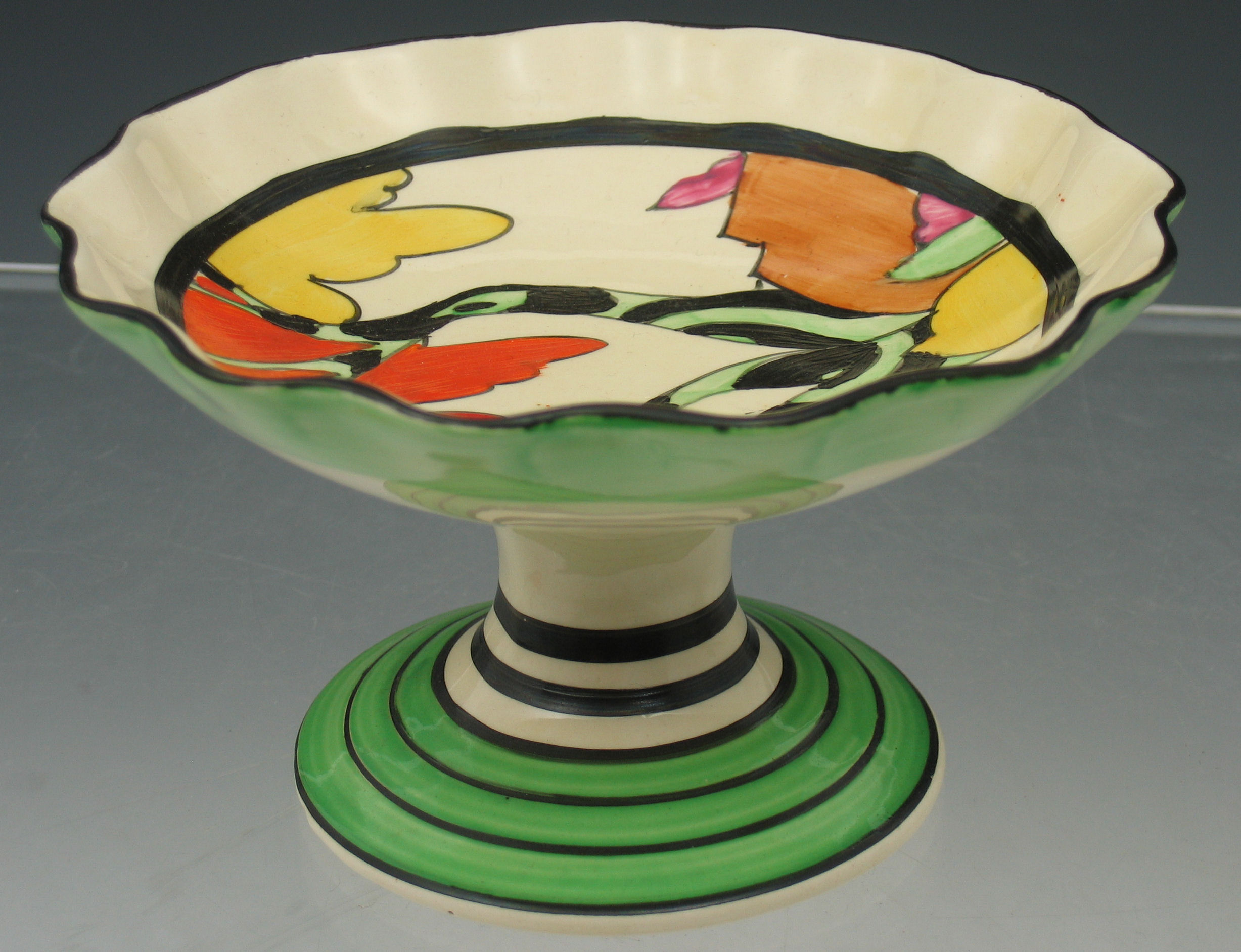 A Clarice Cliff sundae dish,
