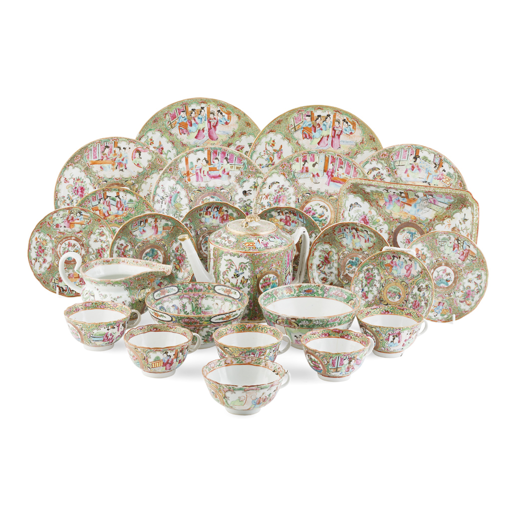 COLLECTION OF CANTON FAMILLE ROSE PORCELAIN