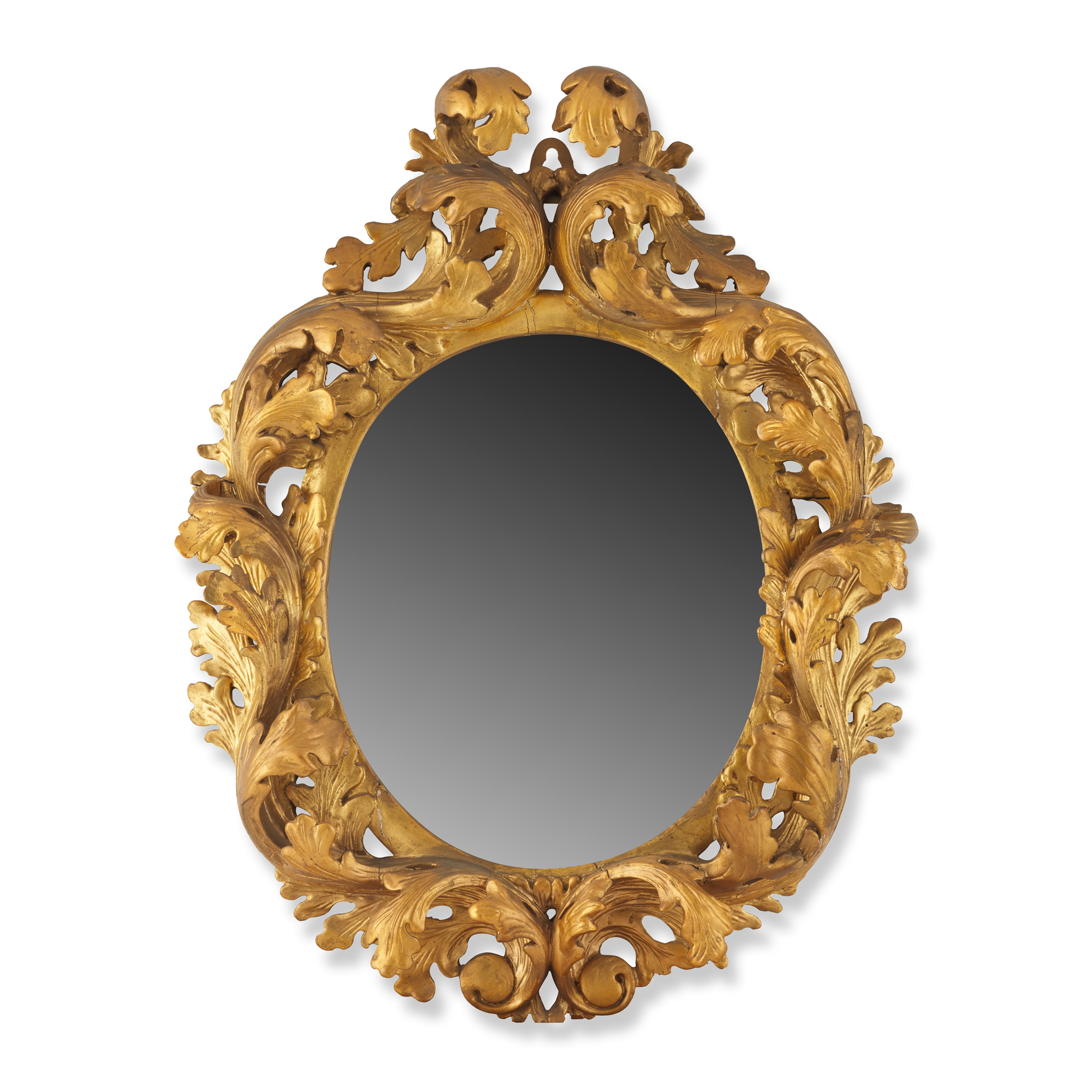 FLORENTINE CARVED GILTWOOD MIRROR