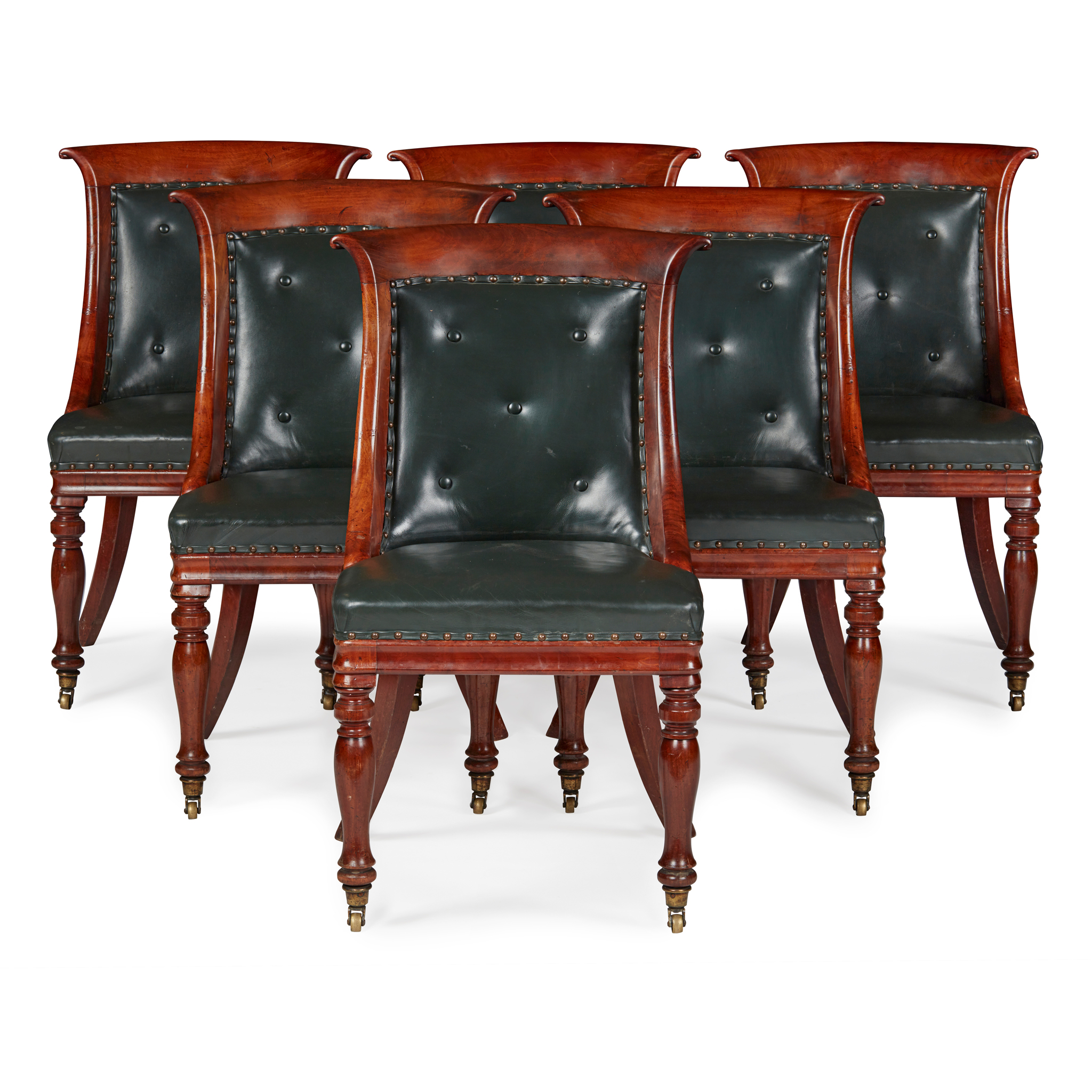 SET OF EIGHT WILLIAM IV MAHOGANY SIDE CHAIRS