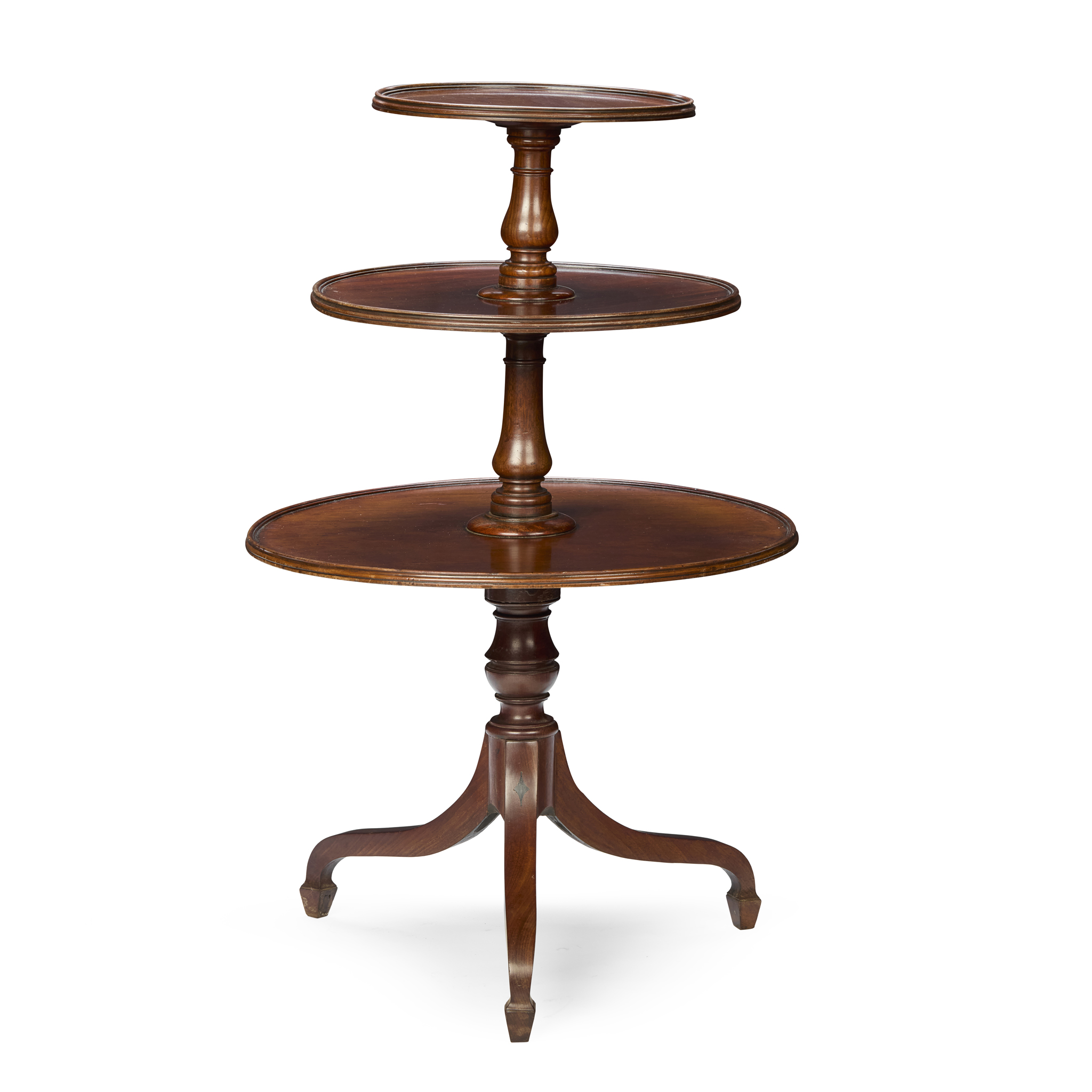 LATE GEORGE III LARGE MAHOGANY DUMBWAITER