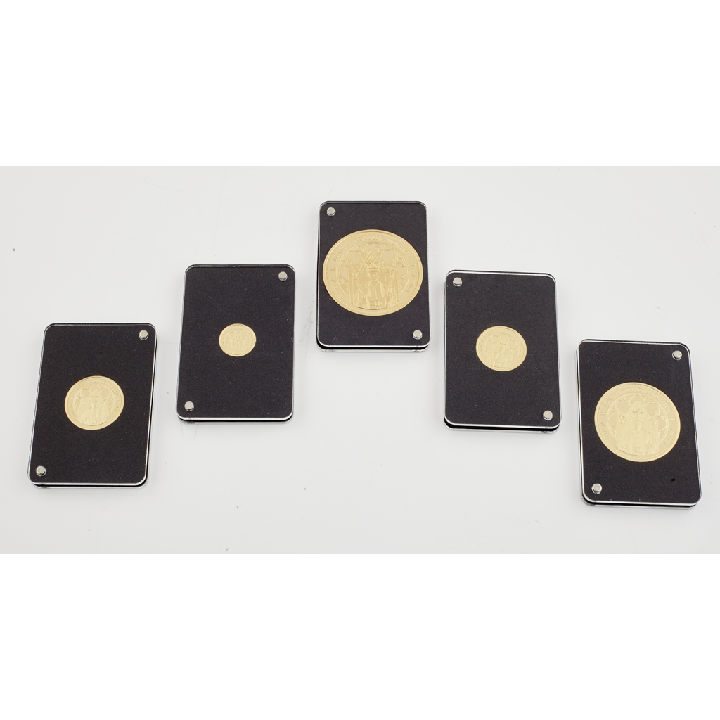 TRISTAN DA CUNHA - A gold proof five gold coin set