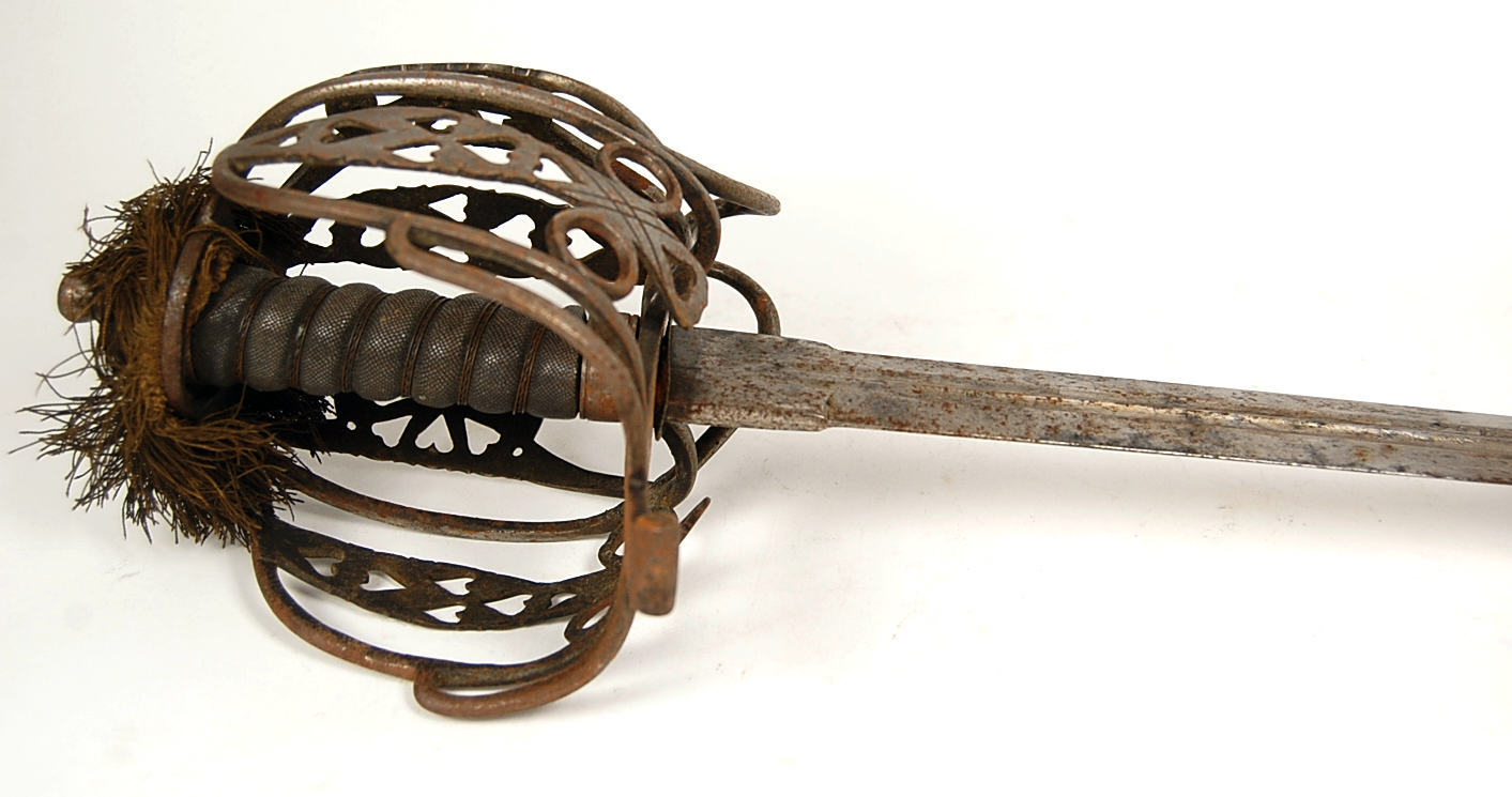 An 1812 pattern military issue basket hilted sword