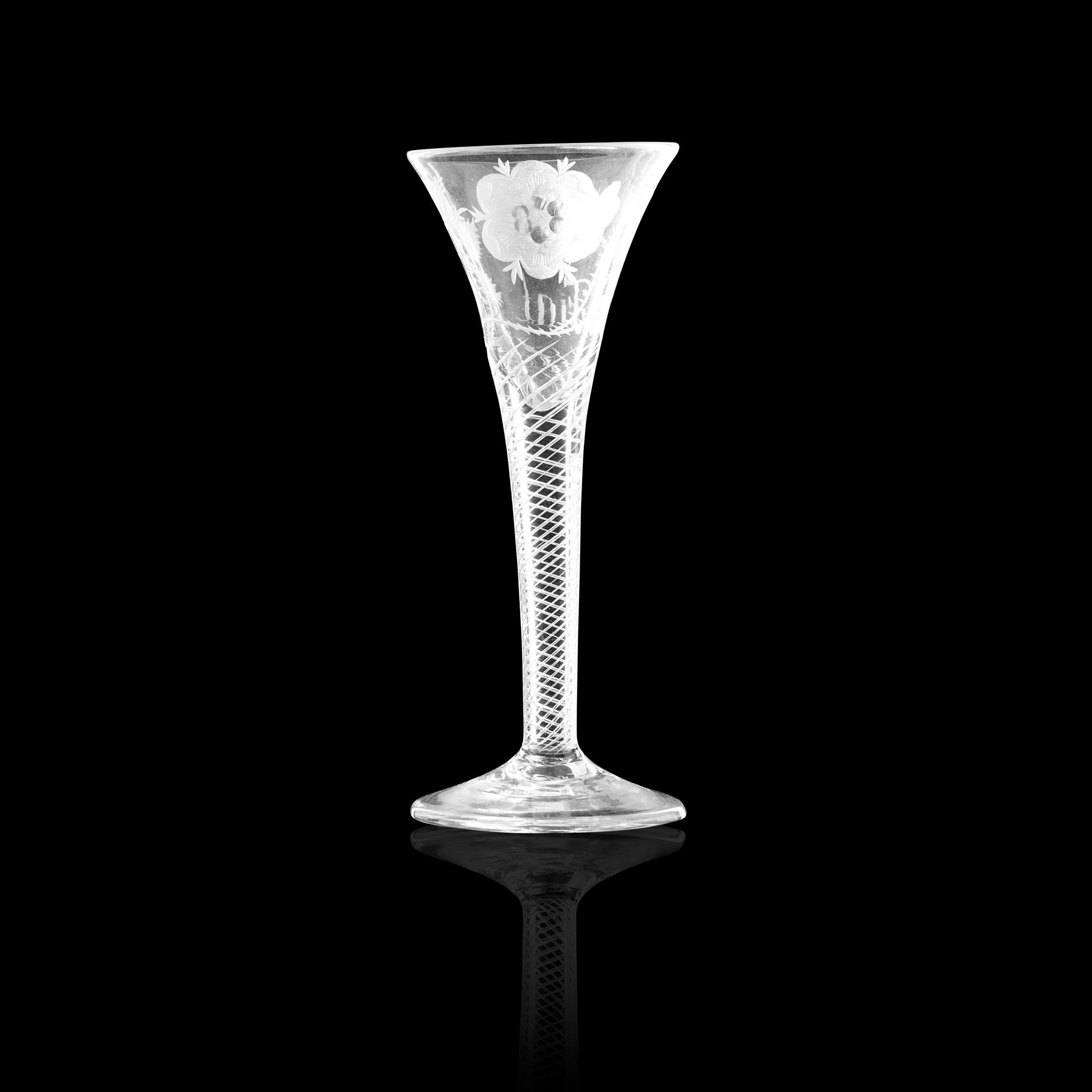 A JACOBITE AIR TWIST WINE GLASS