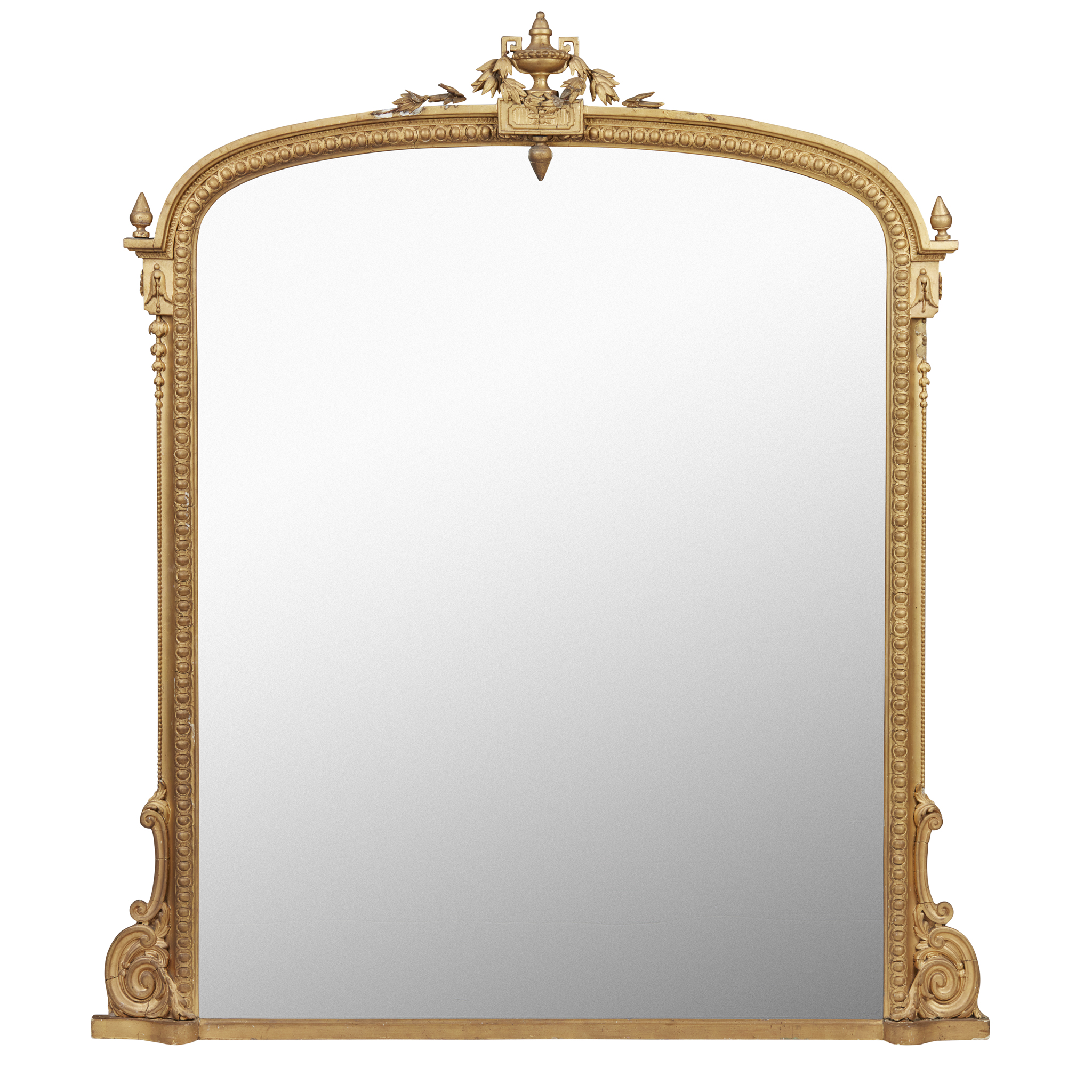 VICTORIAN GILTWOOD OVERMANTEL MIRROR