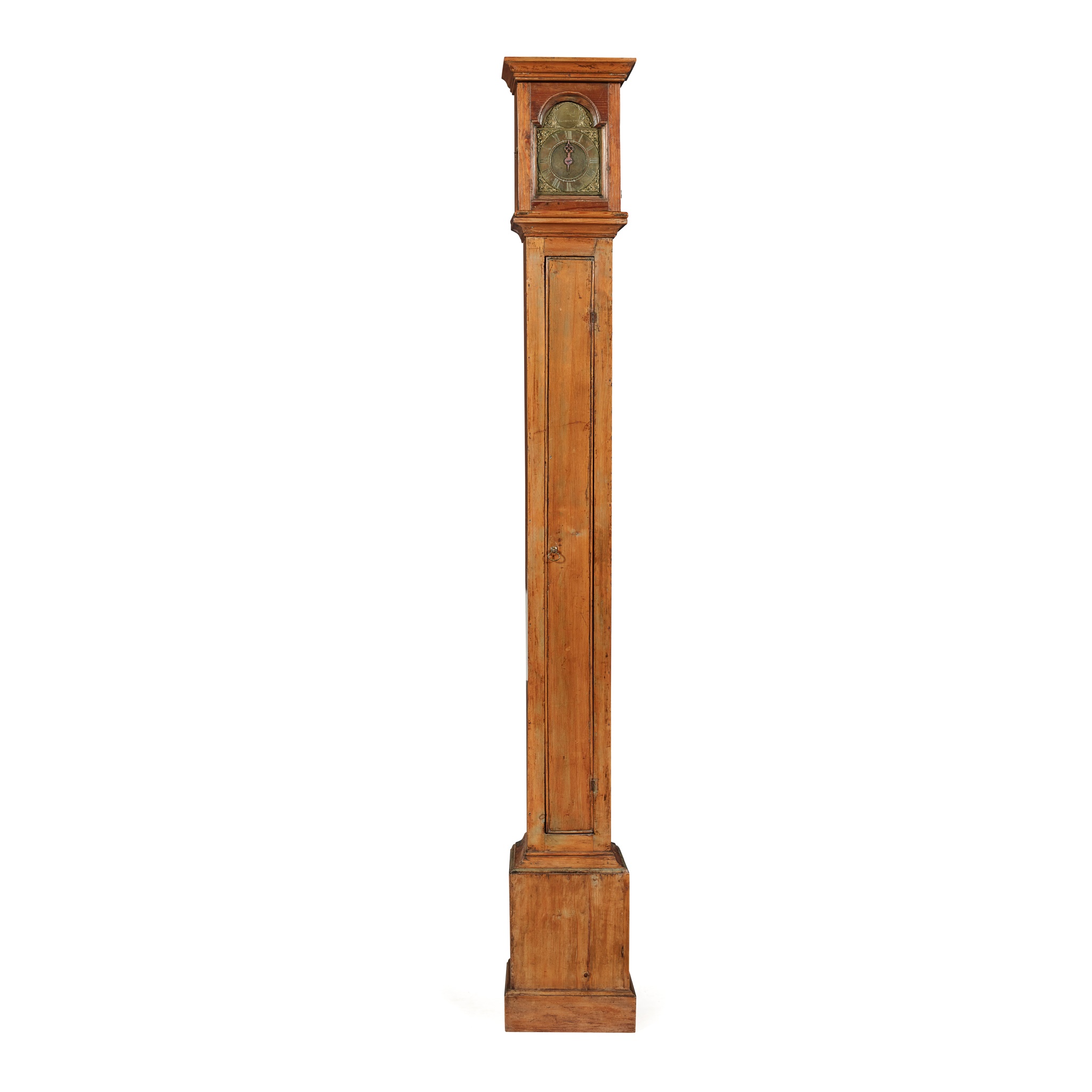 PINE NARROW LONGCASED LANTERN CLOCK, JOHN STARTBRIDGE, LYMINGTON