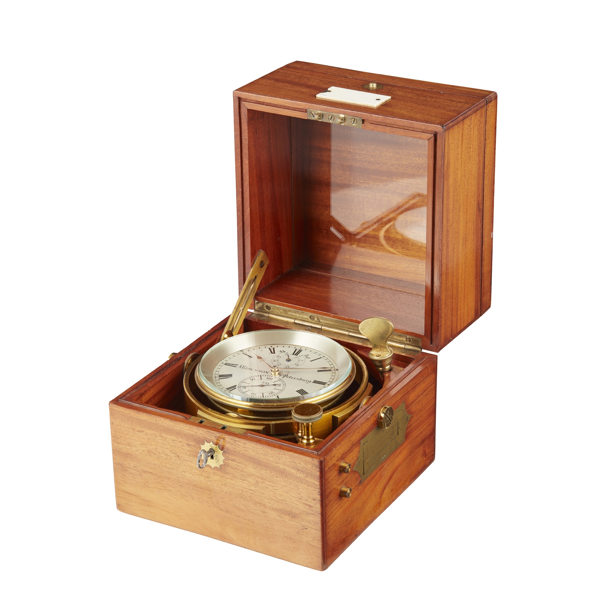 CASED MARINE CHRONOMETER, A. ERICSSON, ST. PETERSBURG