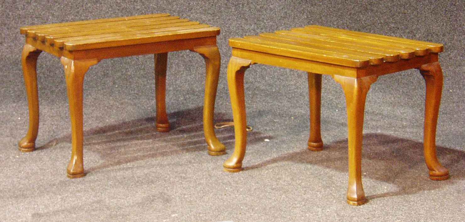 A pair of Whytock and Reid luggage stands,