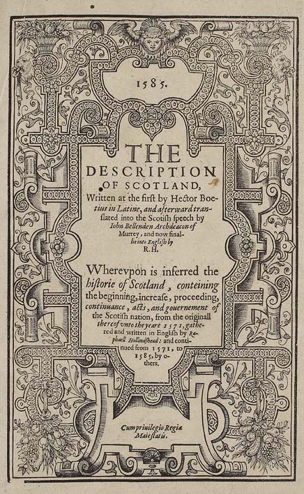 Boethius, Hector - Holinshed, Raphael