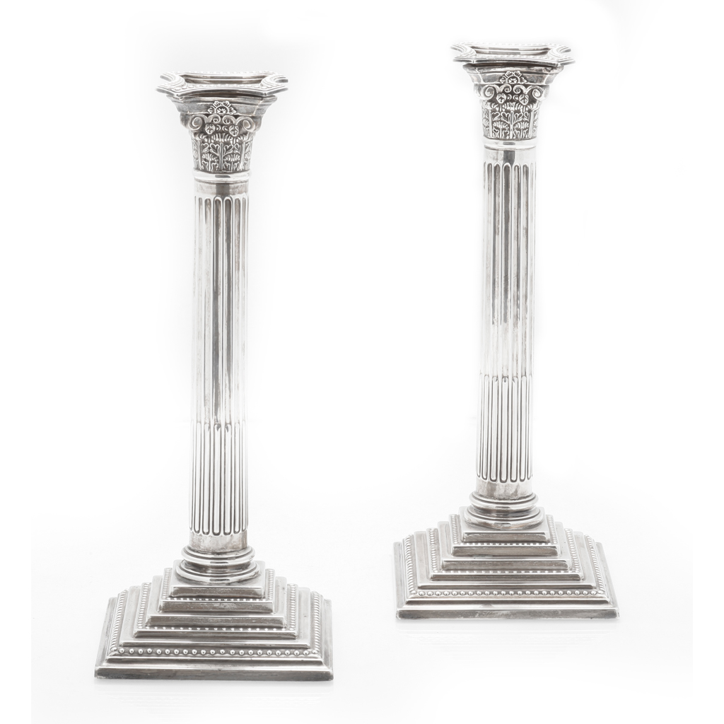A pair of table candlesticks