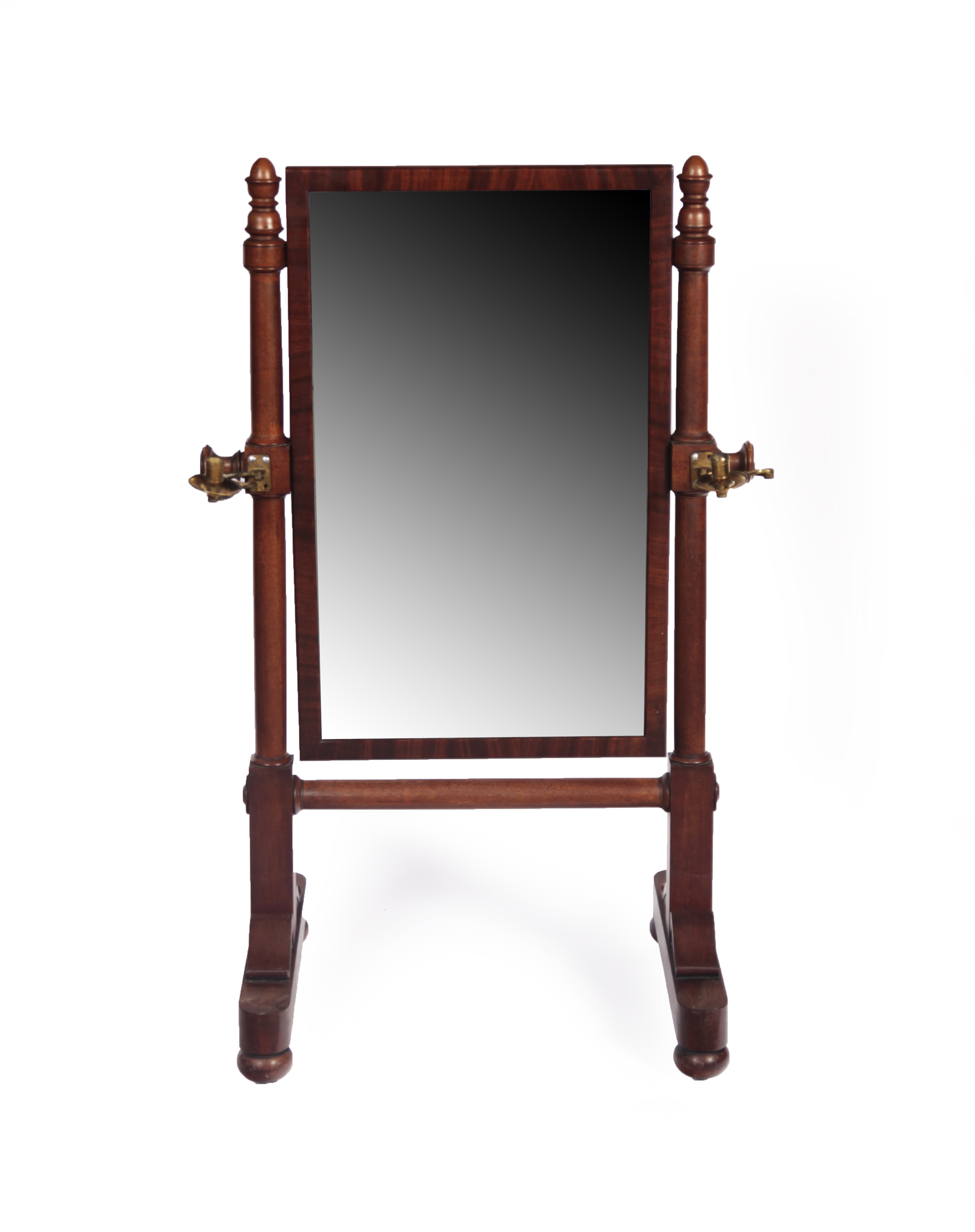 WILLIAM IV MAHOGANY CHEVAL DRESSING MIRROR