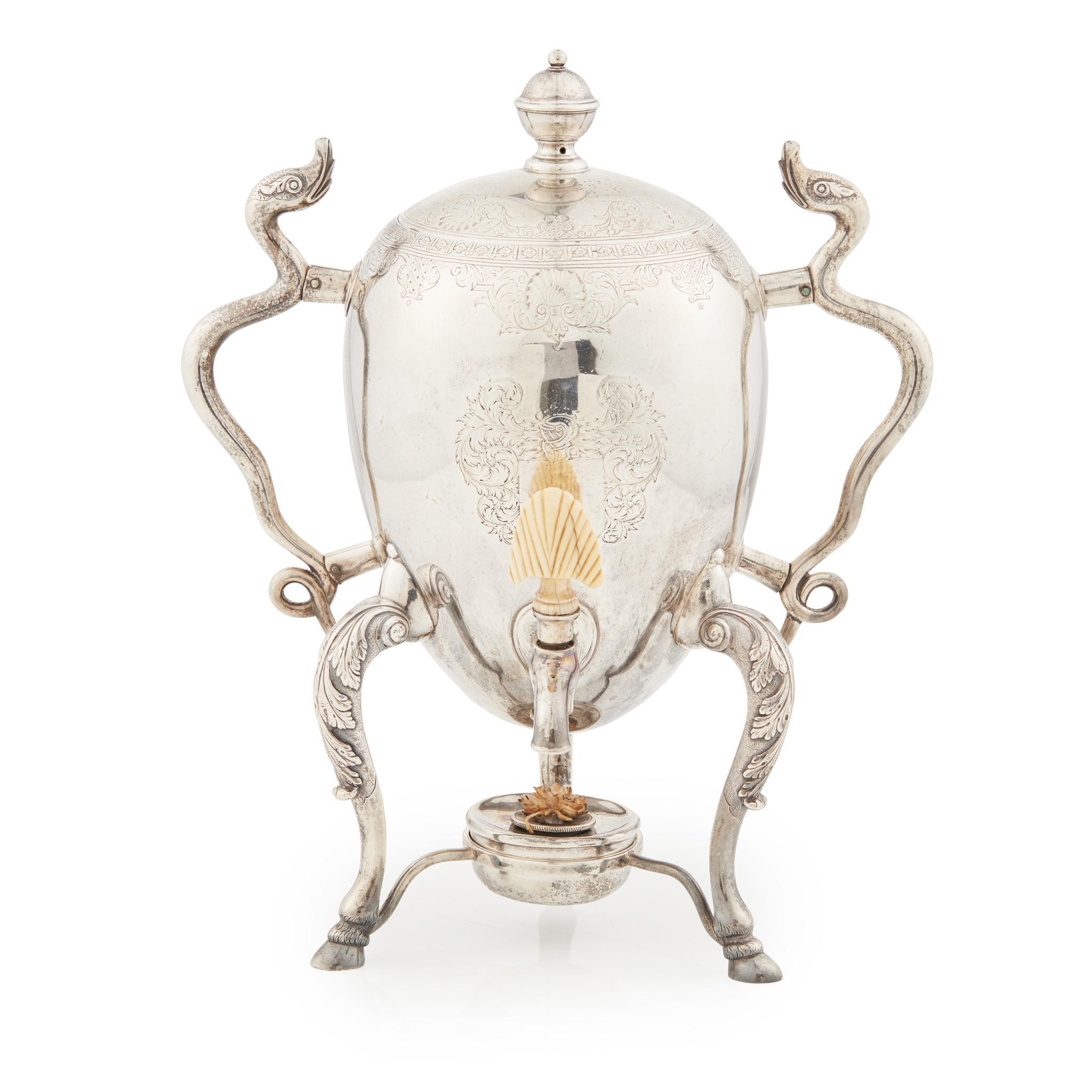 A RARE SCOTTISH GEORGE II COFFEE URN