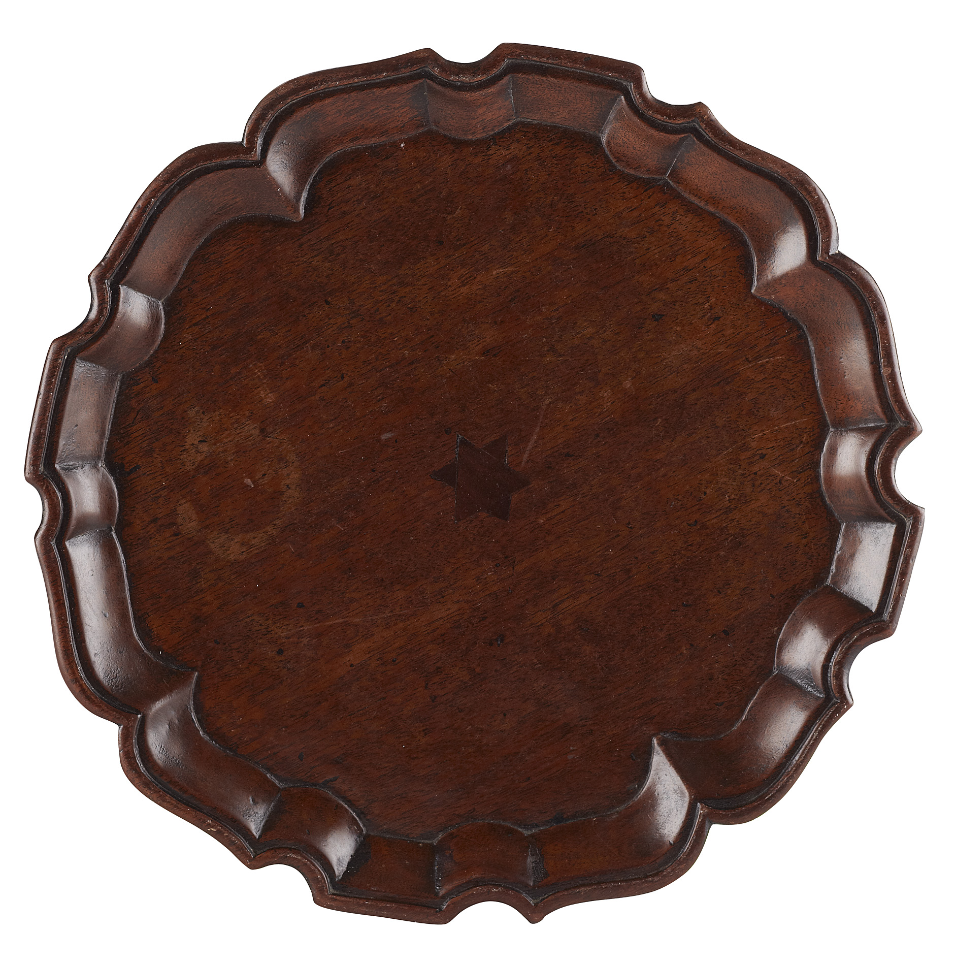 GEORGE III MAHOGANY AND INLAID TRAY