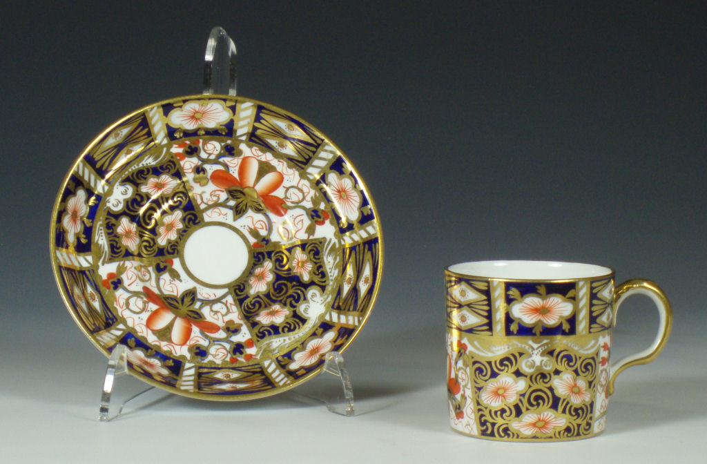 An early 20th century Royal Crown Derby Traditional Imari pattern matched part coffee service