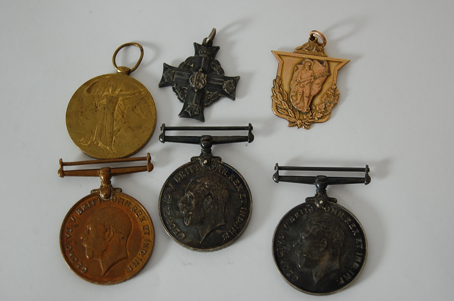 A family group of WW1 medals