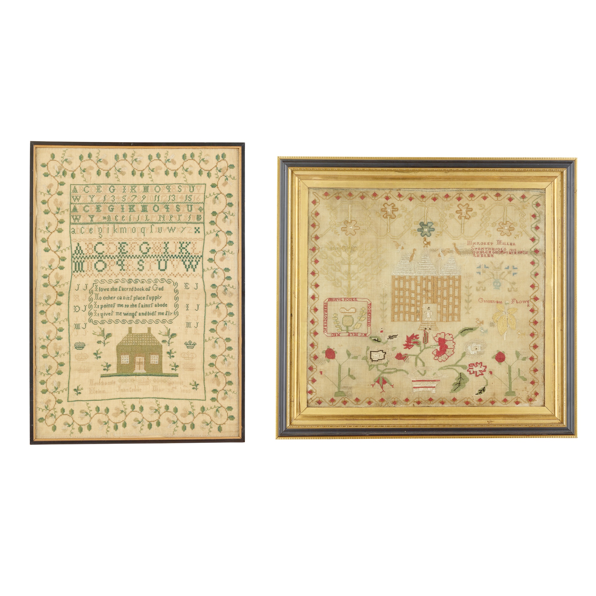 TWO SCOTTISH NEEDLEWORK SAMPLERS