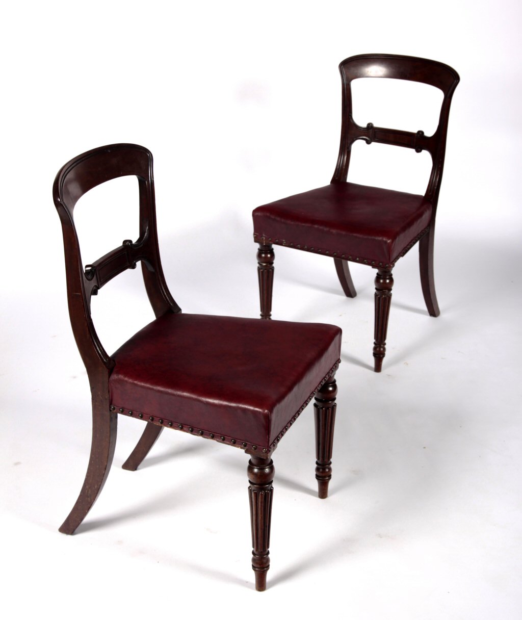 A set of six early Victorian mahogany dining chairs