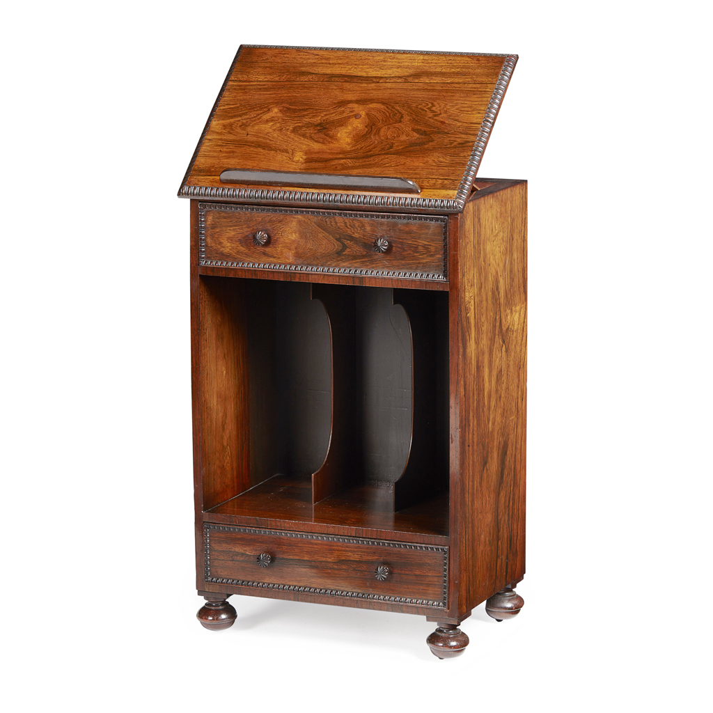 REGENCY ROSEWOOD MUSIC CABINET BY JOHN HINGSTON