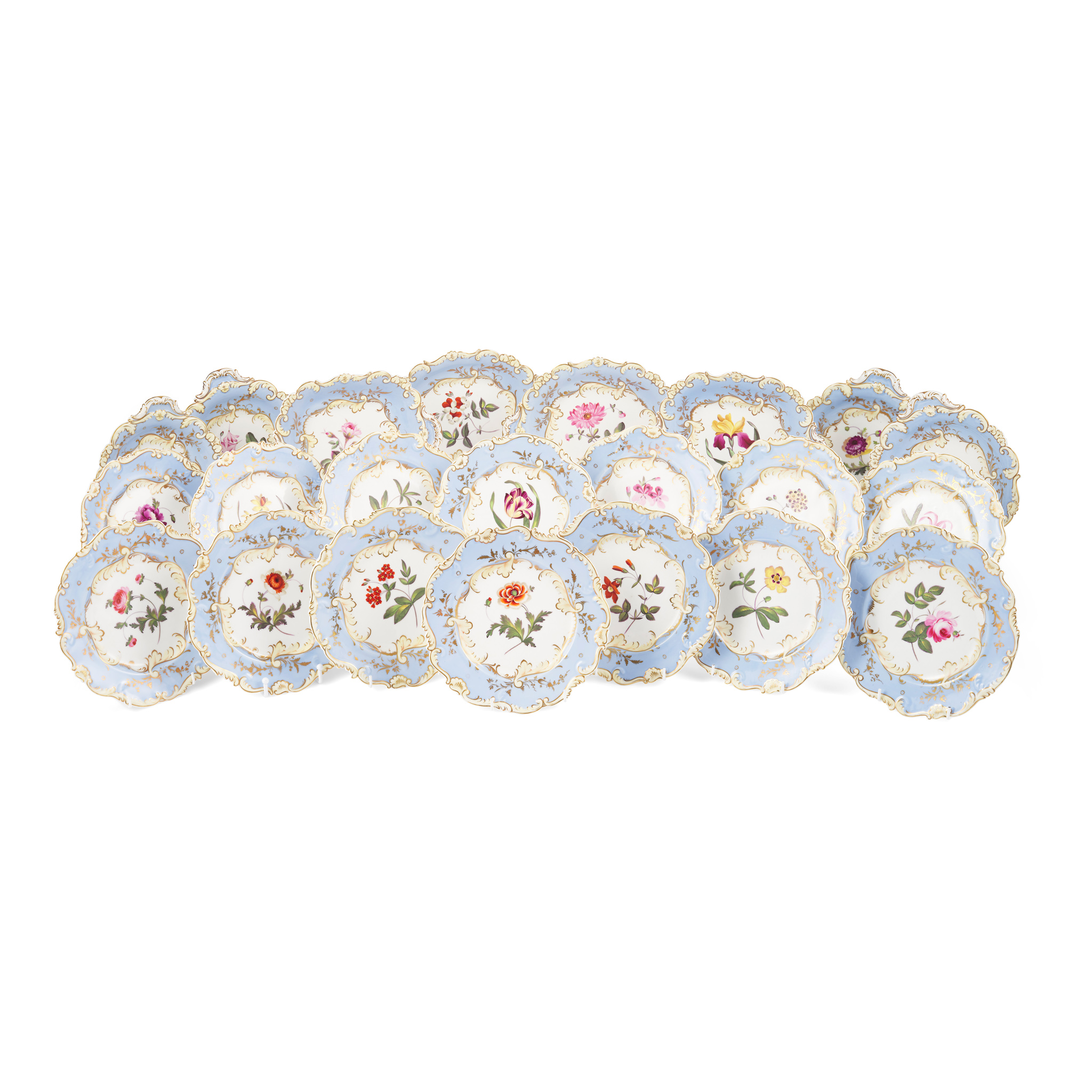 CHAMBERLAIN'S WORCESTER BOTANICAL DESSERT SERVICE