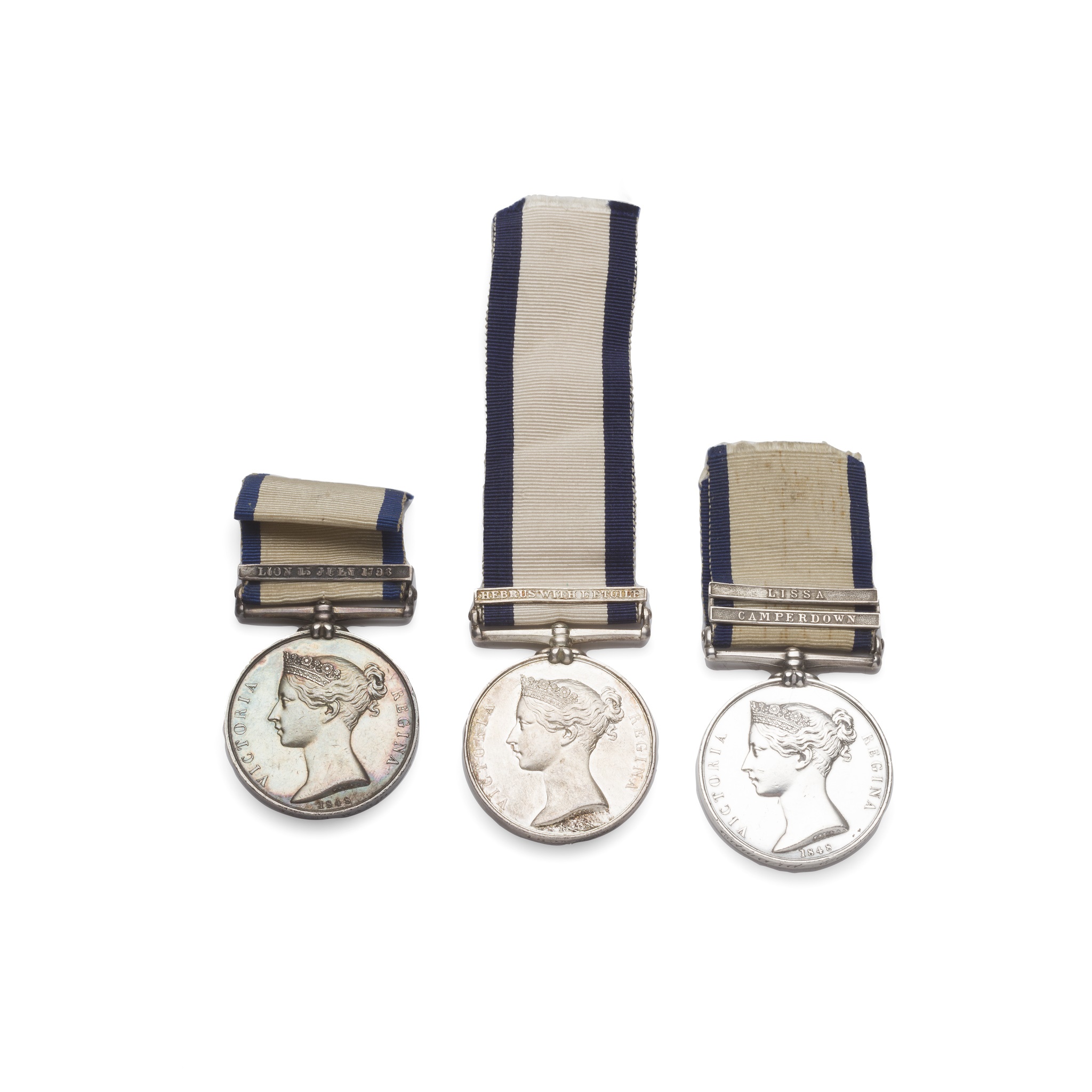 A group of three Victorian Naval General Service medals