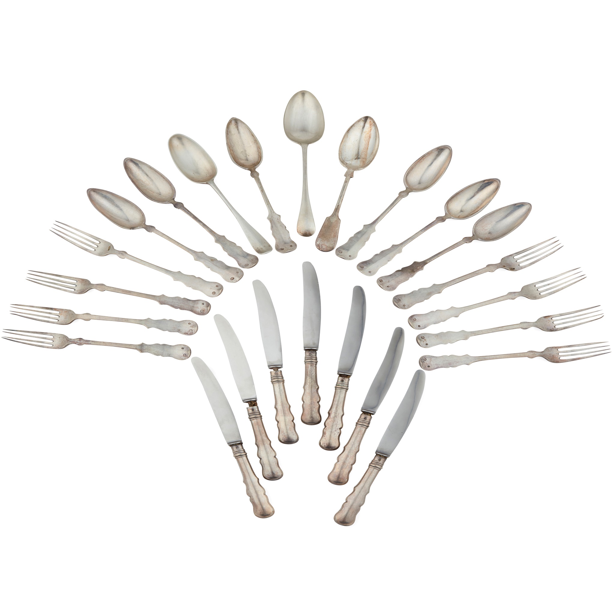 A part canteen of Continental flatware