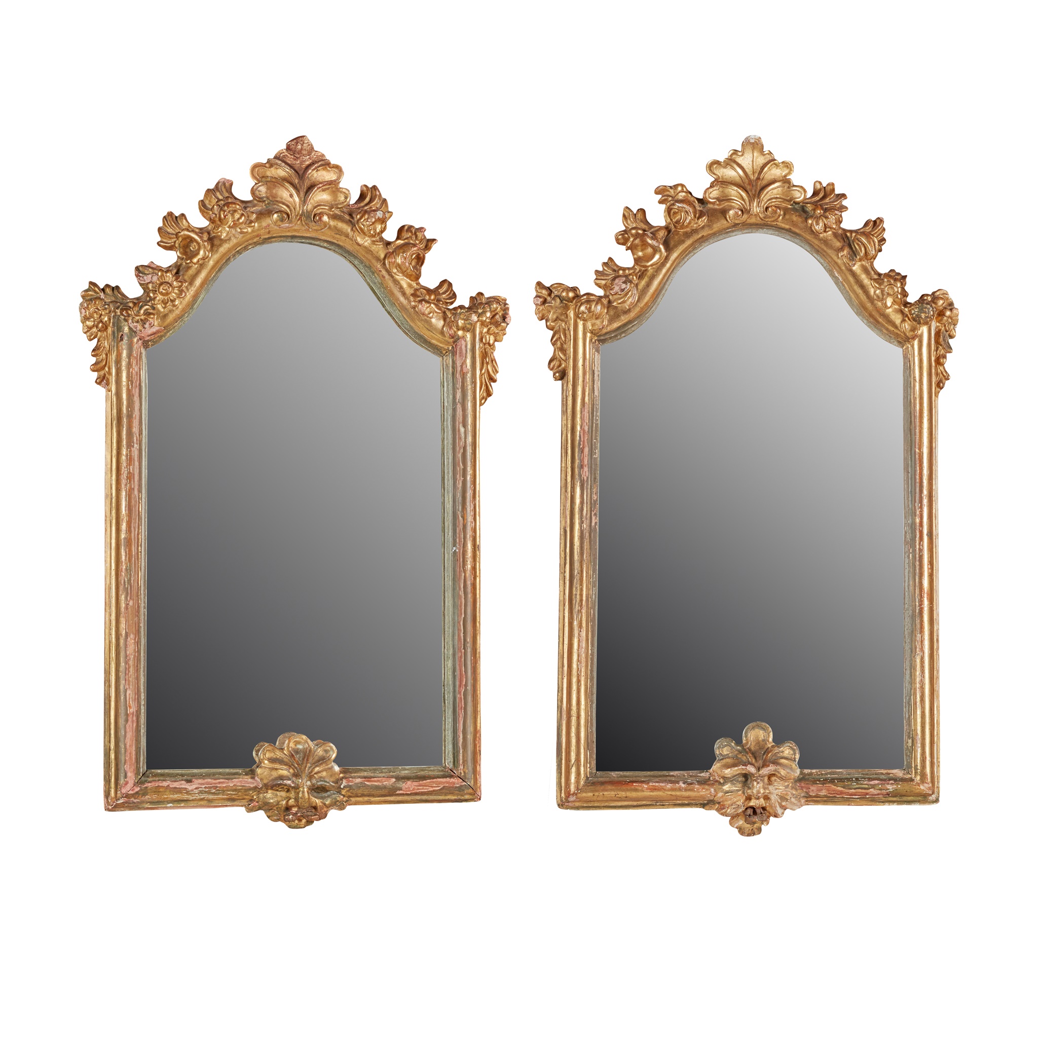 PAIR OF CONTINENTAL GILTWOOD MIRRORS