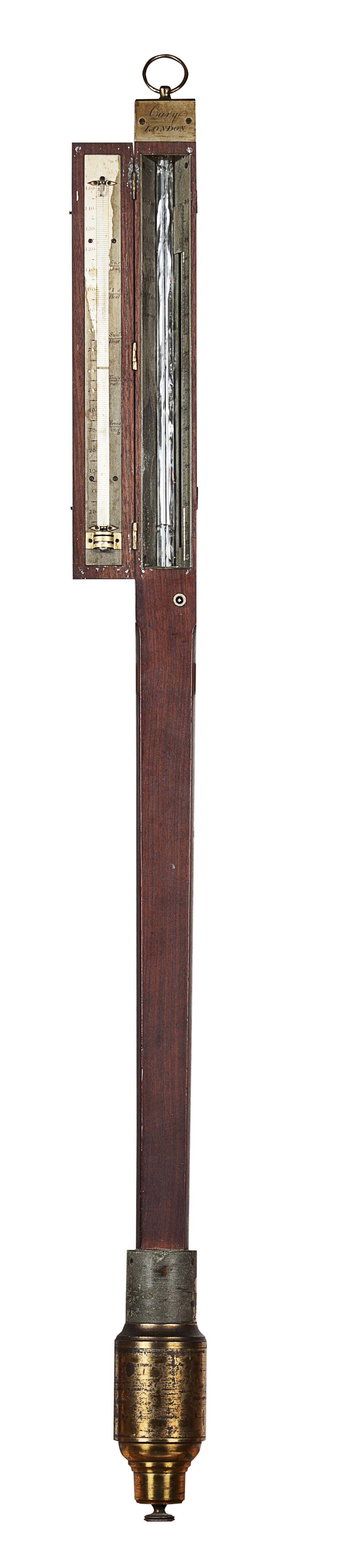 MAHOGANY MARINE STICK BAROMETER