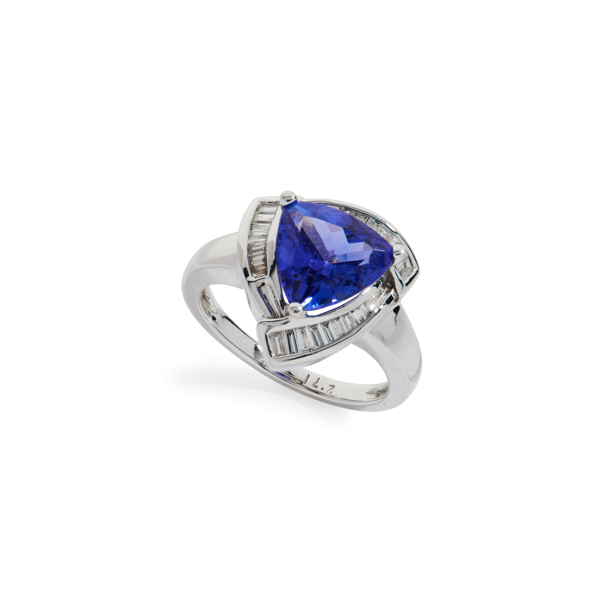 A Tanzanite and diamond dress ring