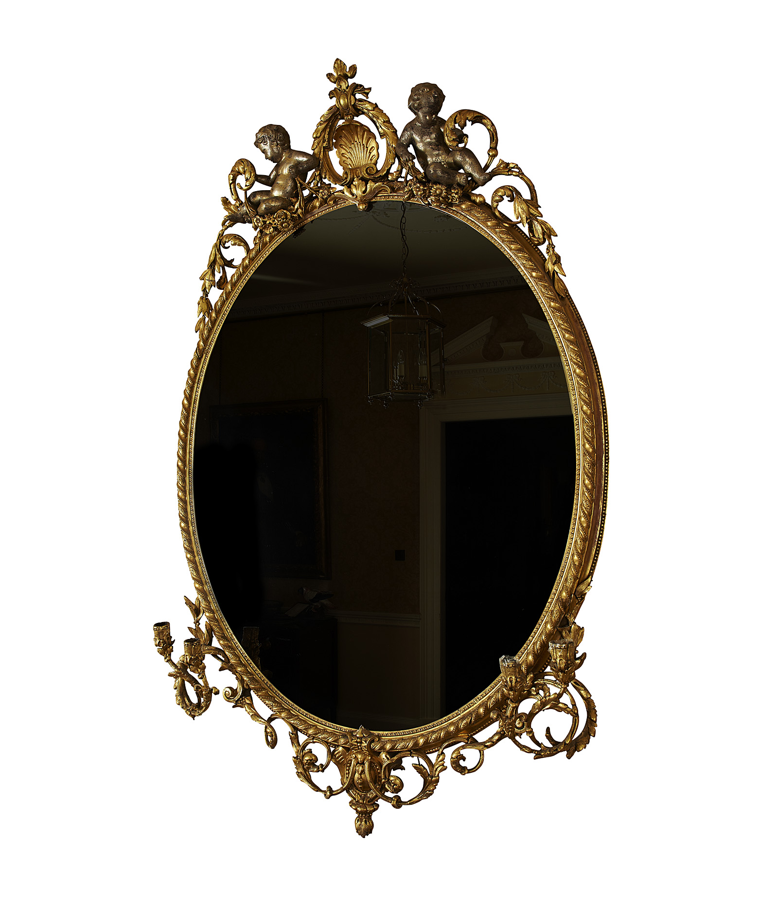 VICTORIAN GILTWOOD OVAL MIRROR