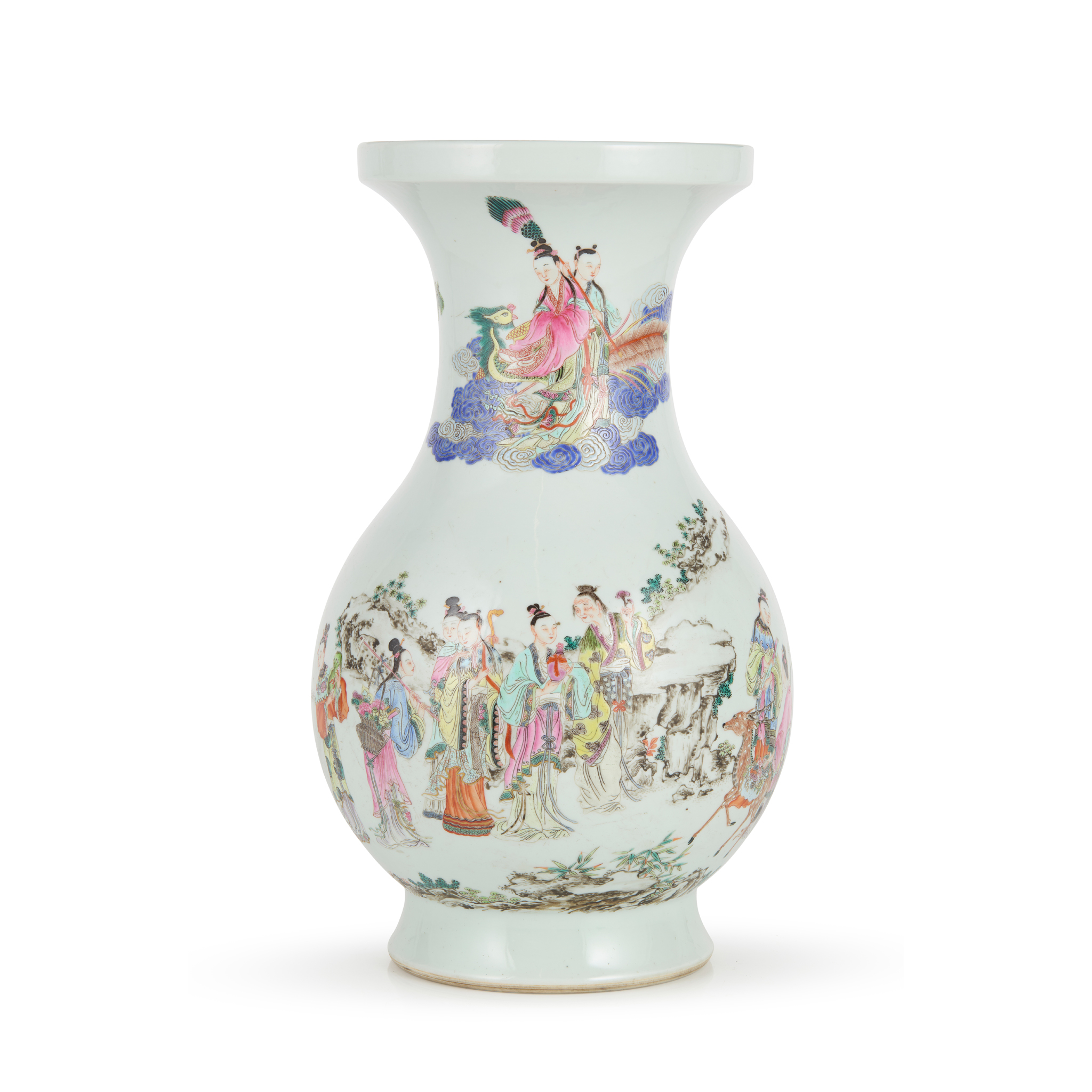 CHINESE FAMILLE ROSE ‘IMMORTAL’ VASE