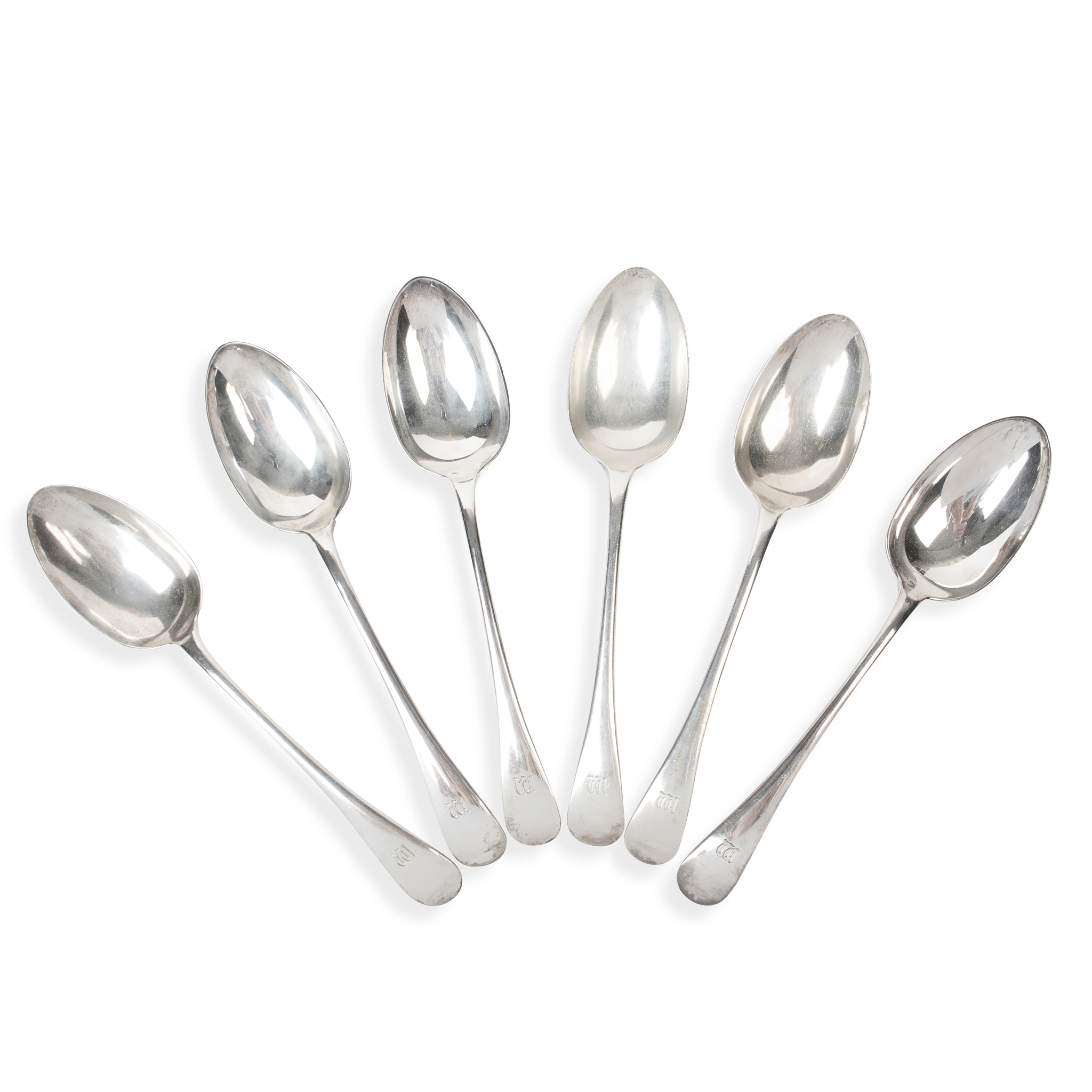 A SET OF SIX EDWARDIAN TABLESPOONS