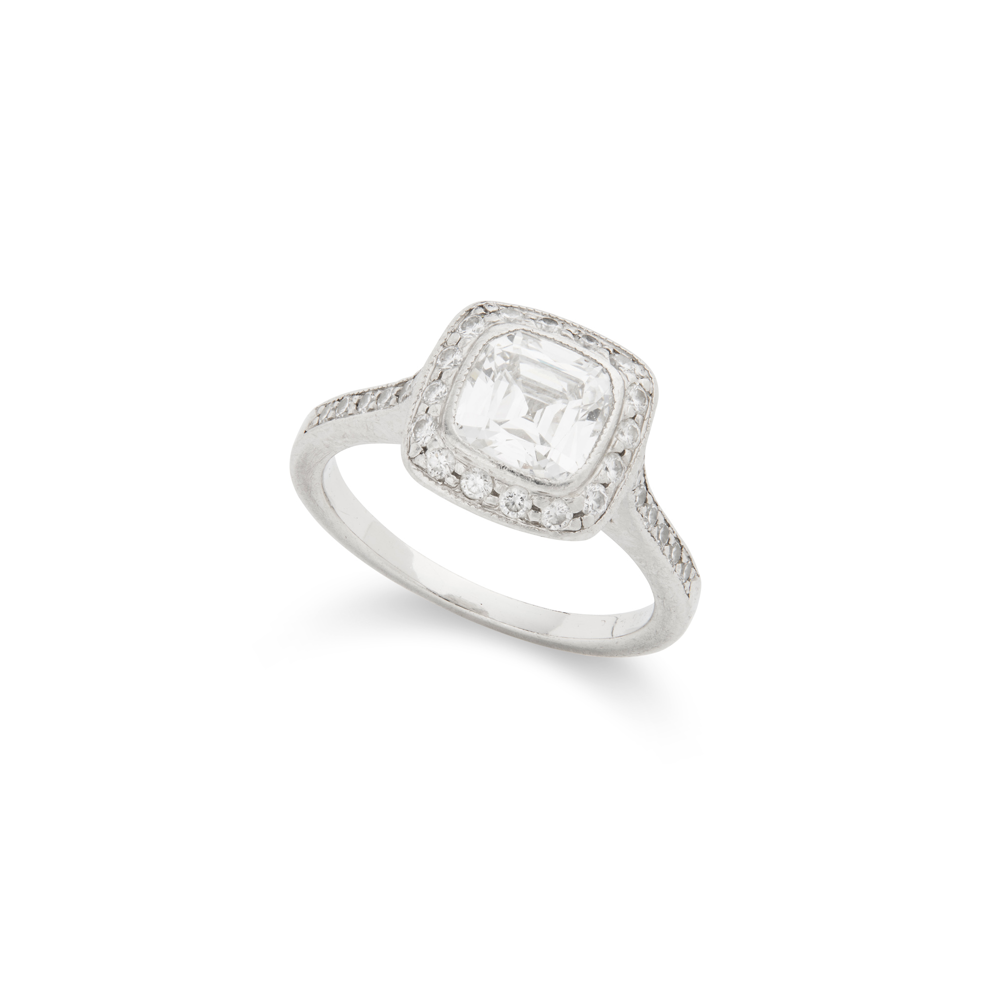 Tiffany & Co.: A 1.23 carat diamond cluster ring