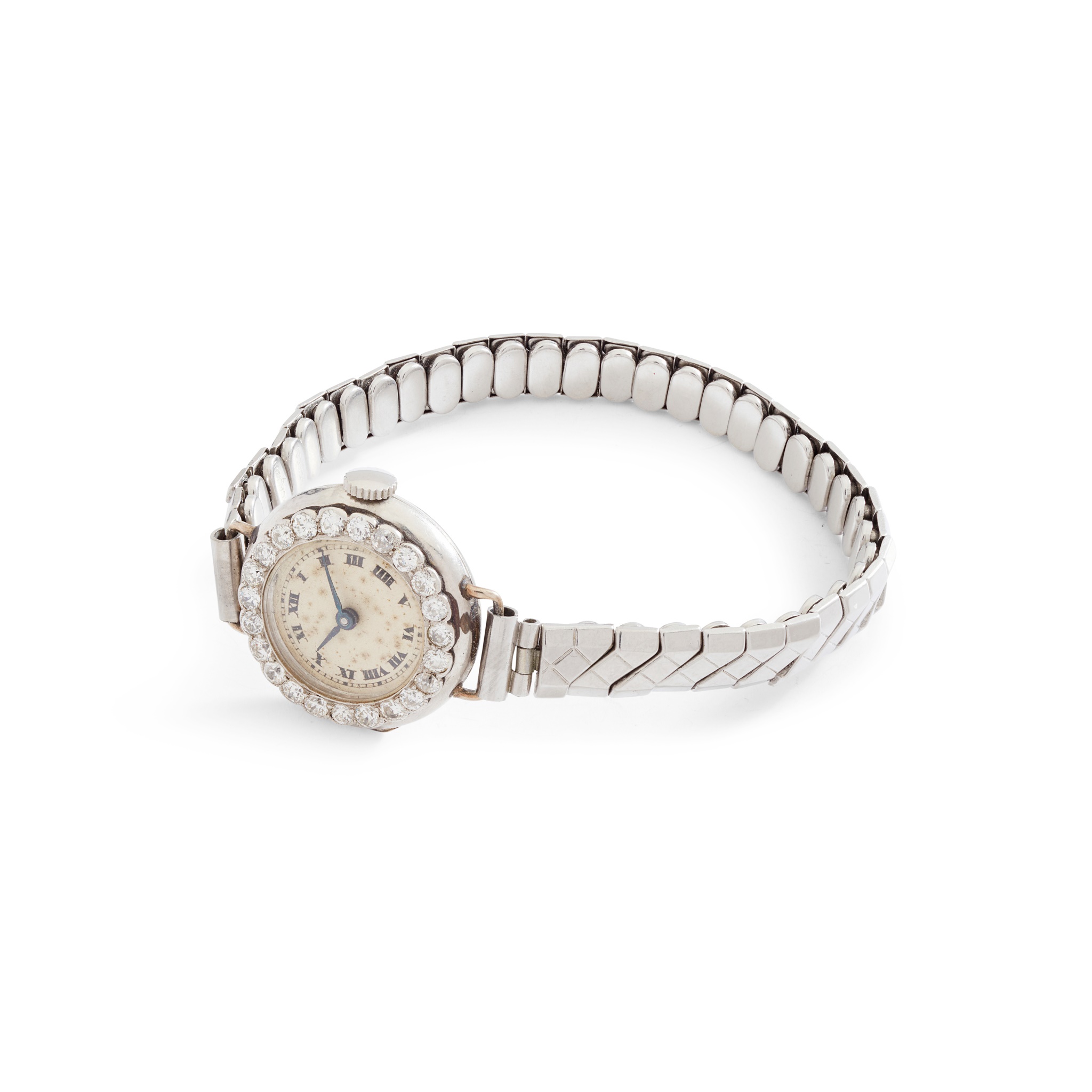 A diamond cocktail watch with Roman numerals