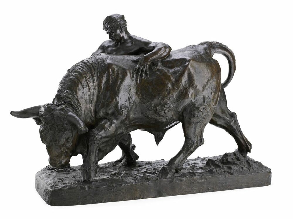 A large late 19th century bronze figure