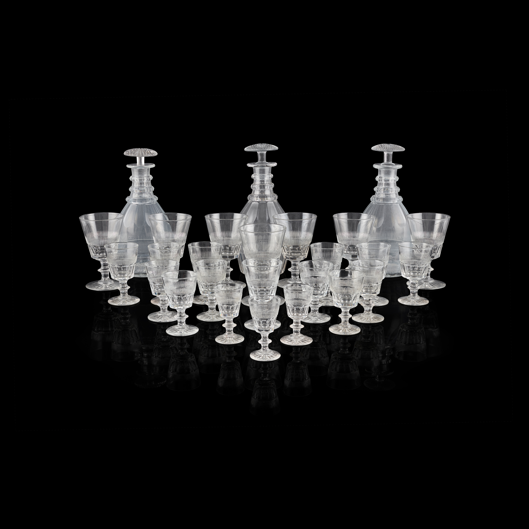 PART SUITE OF REGENCY CUT GLASS