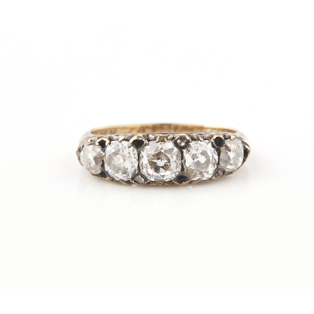 A five stone diamond ring