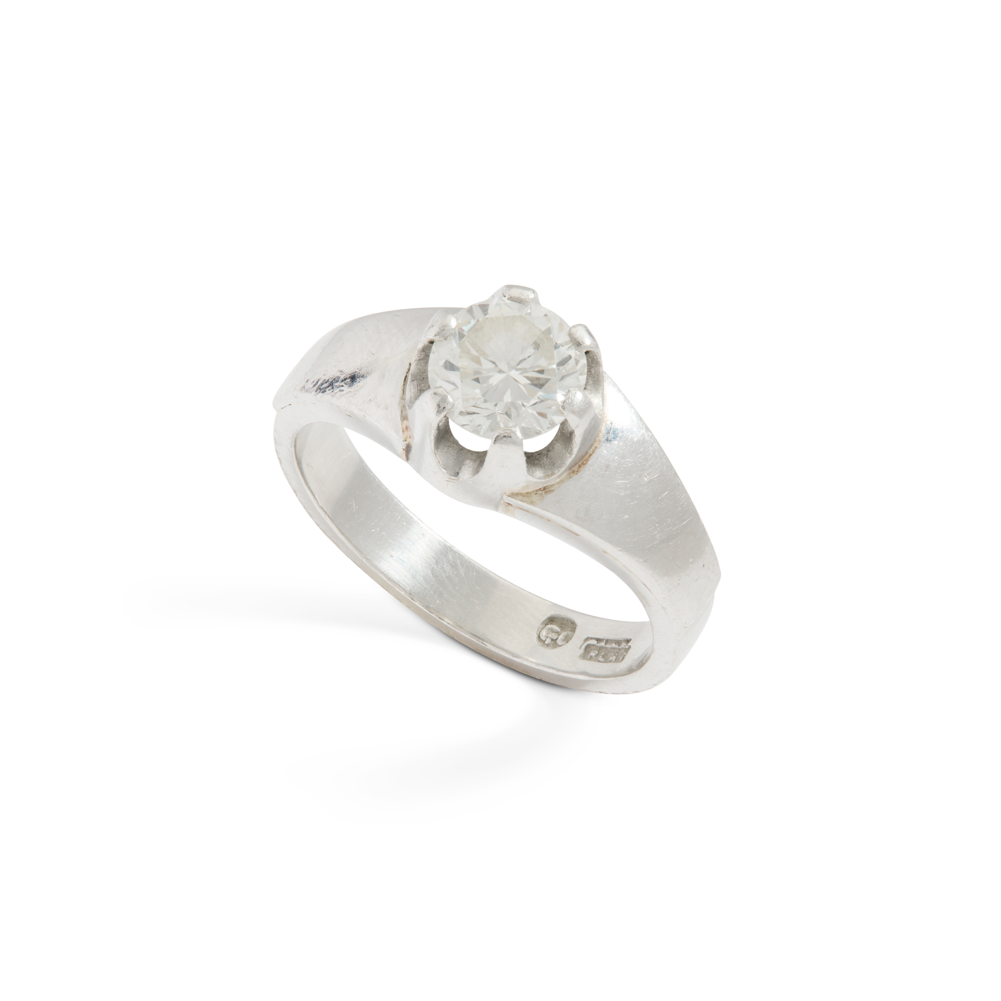 A diamond single-stone ring