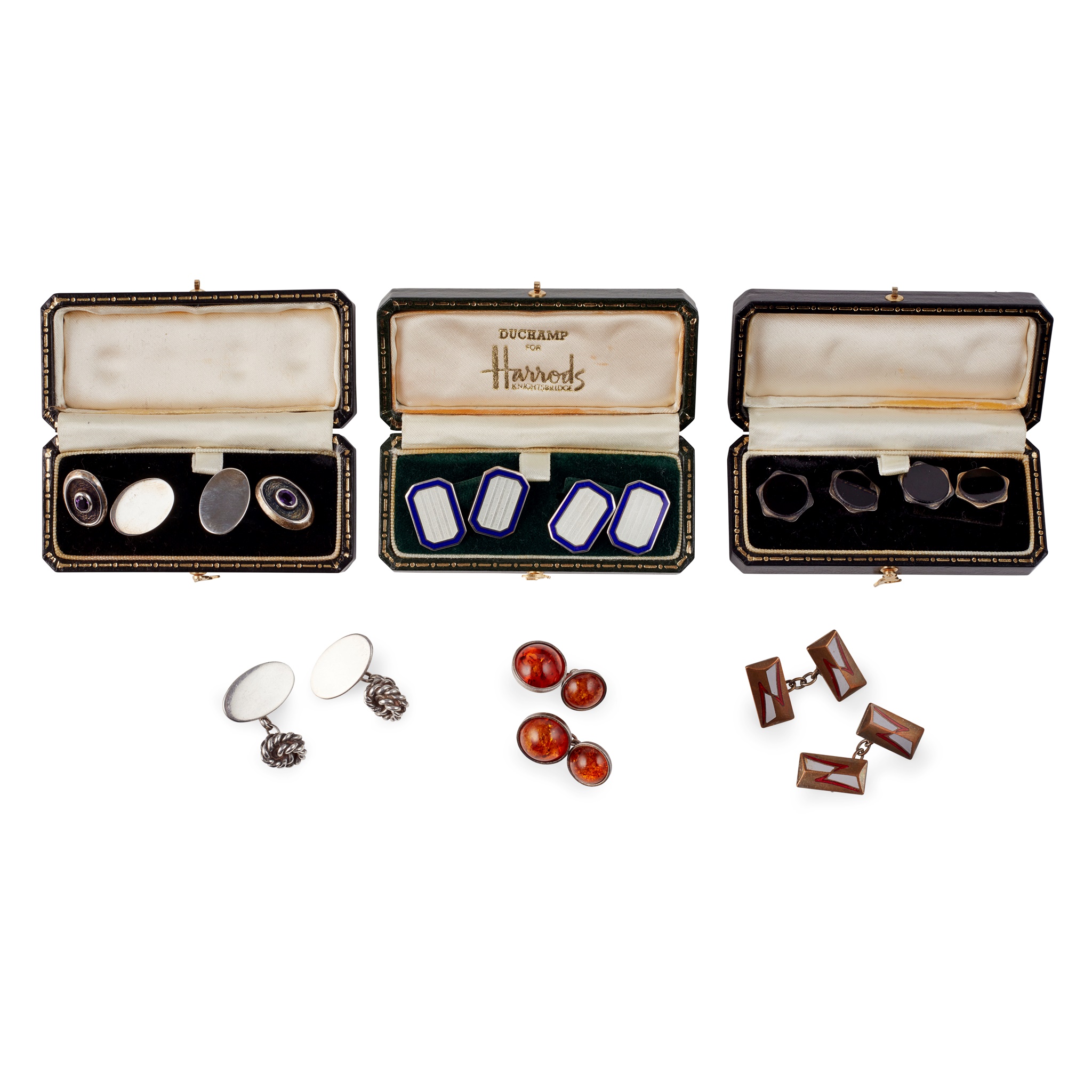 A collection of cufflinks