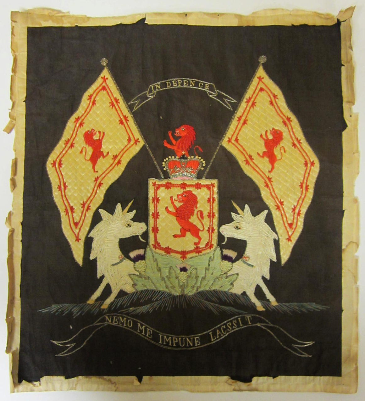 A late 19th century embroidered panel