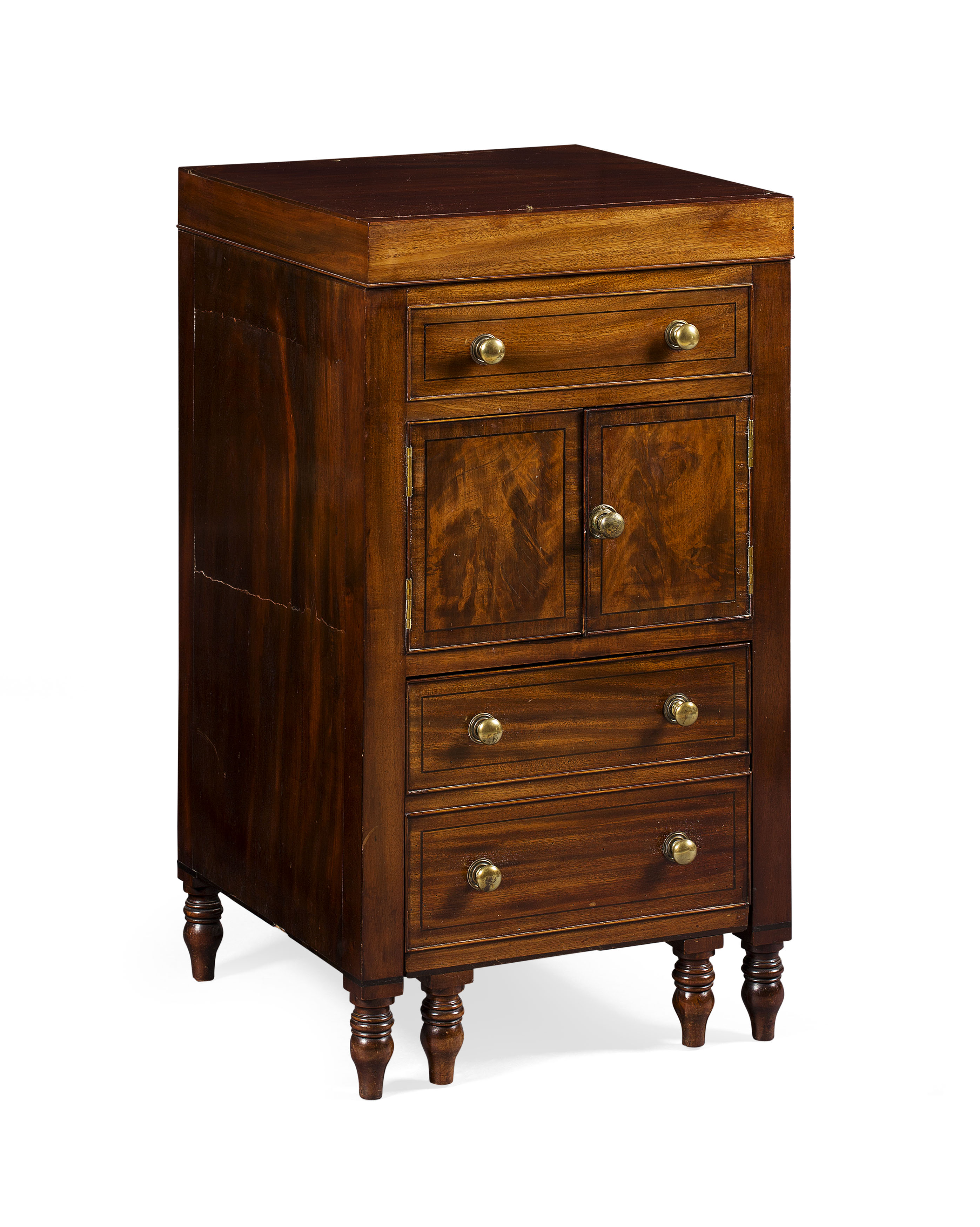 GEORGE III MAHOGANY BEDSIDE CUPBOARD