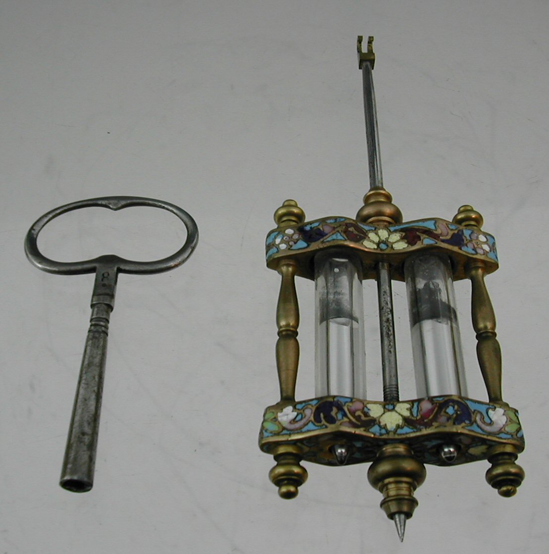 A 19th century French cloisonne enamel clock,