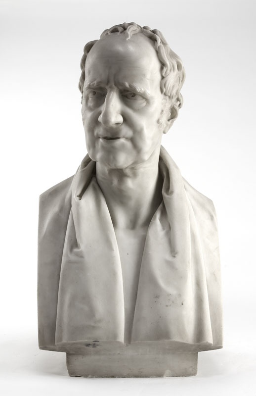A marble bust of Field Marshall Earl Harcourt By Robert-William Sievier (1794-1865)