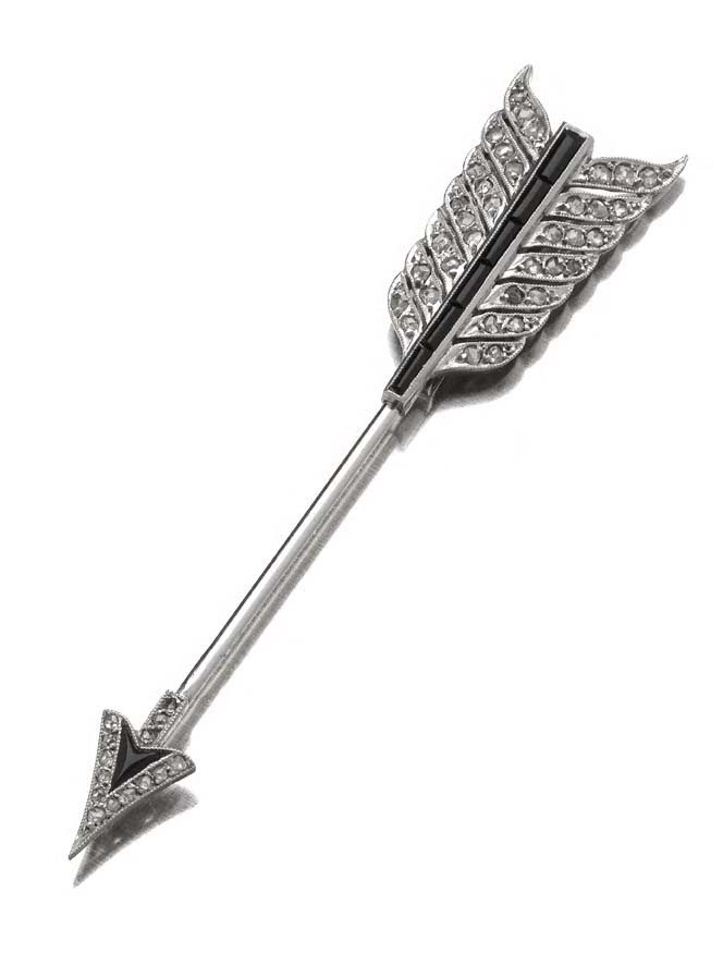A French platinum surete pin,