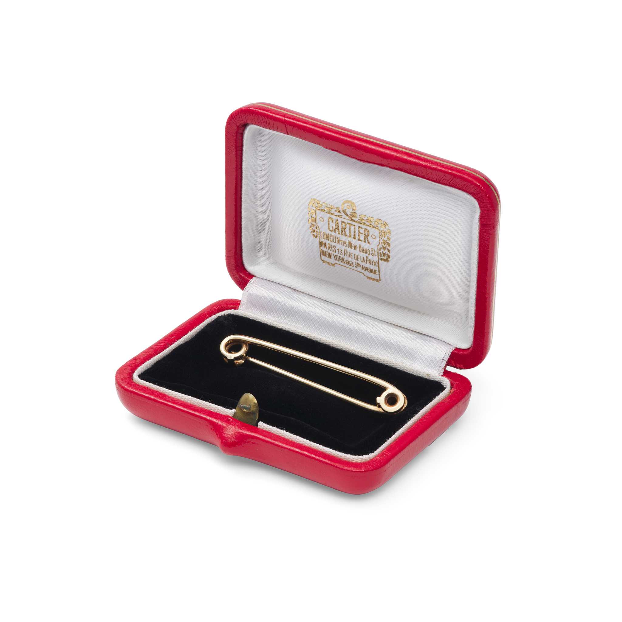 Cartier: A gold tie pin