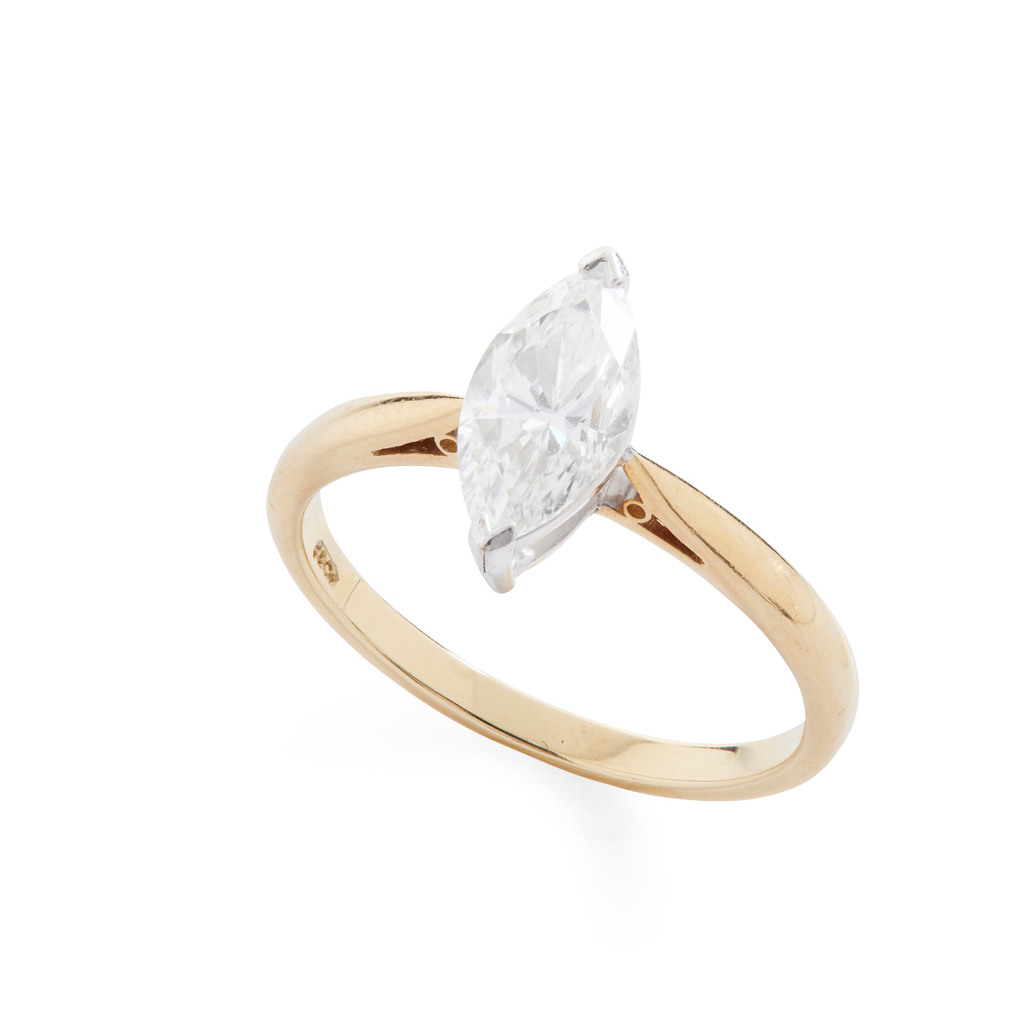 A diamond single-stone ring