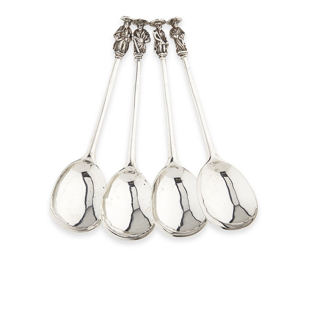A part set of four 18th century apostle spoons AMENDMENT