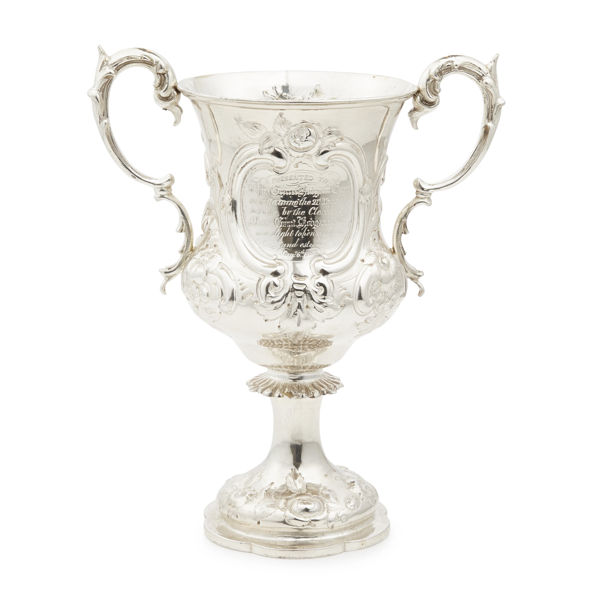 A Victorian presentation twin handled cup