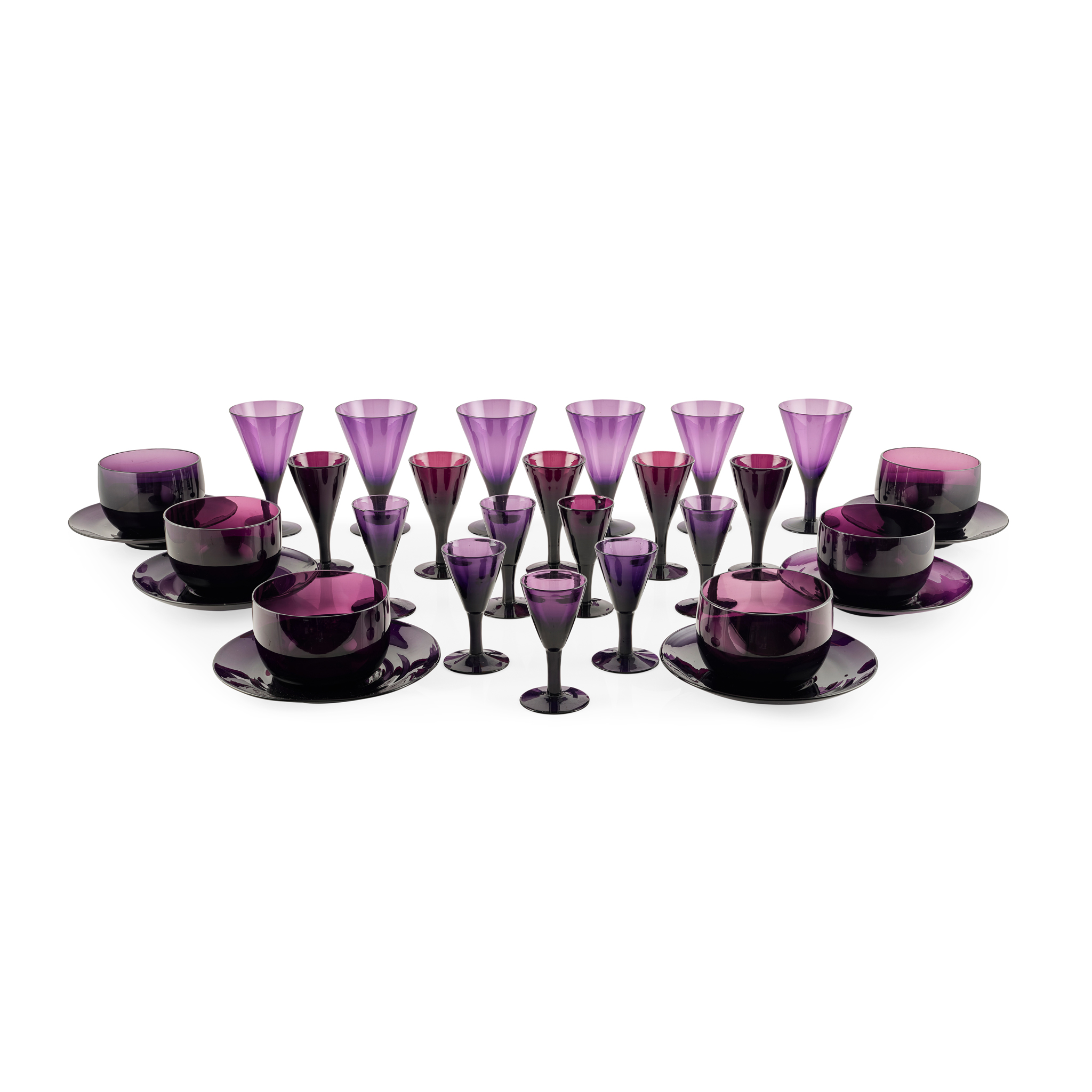 COLLECTION OF AMETHYST GLASS