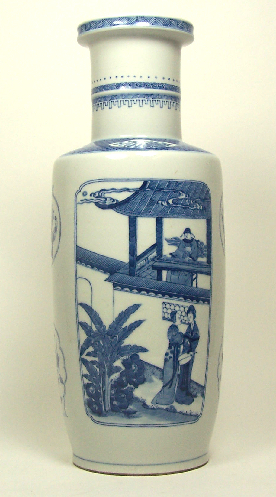 A 19th century Chinese blue painted vase
