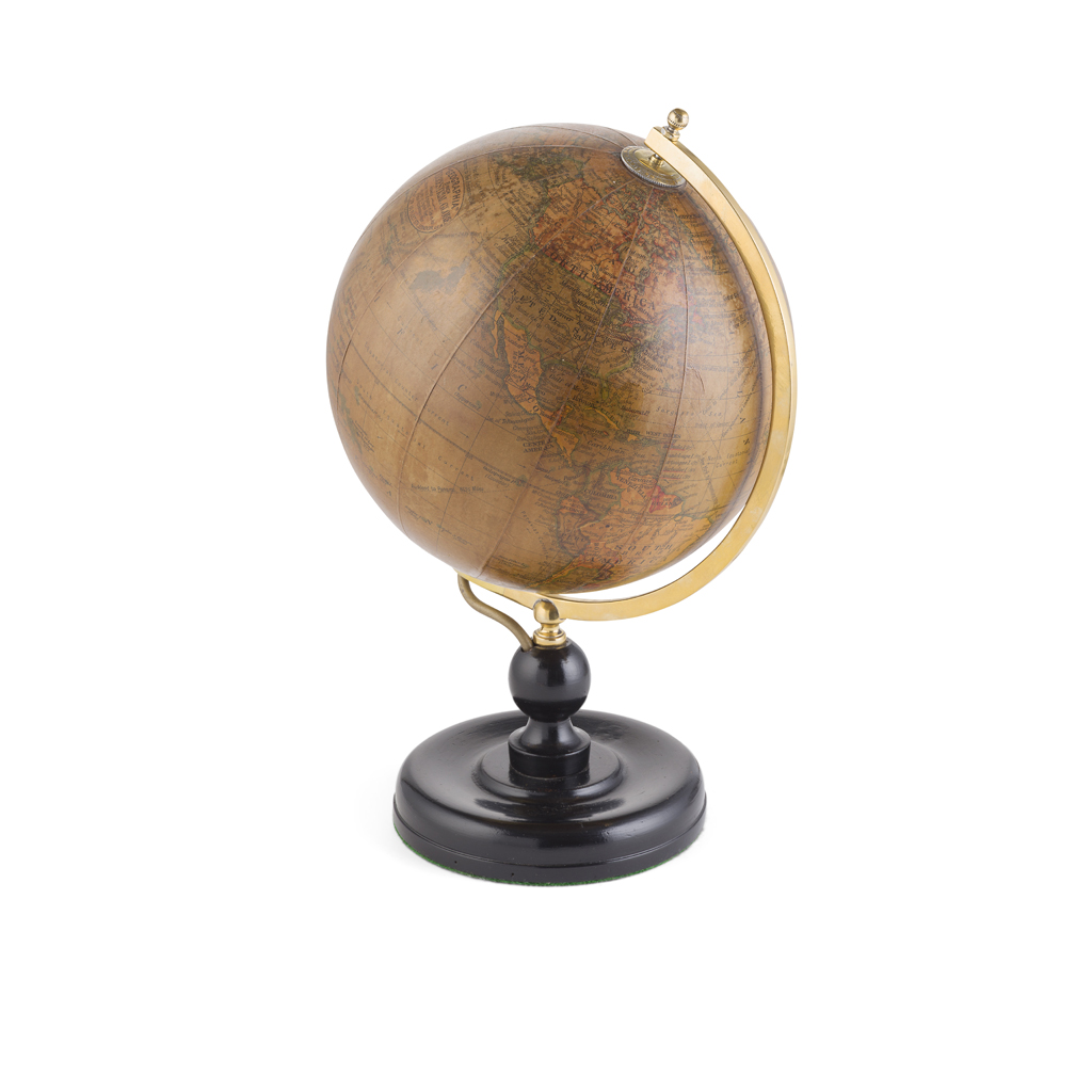 EDWARDIAN TERRESTRIAL GLOBE DESK LAMP